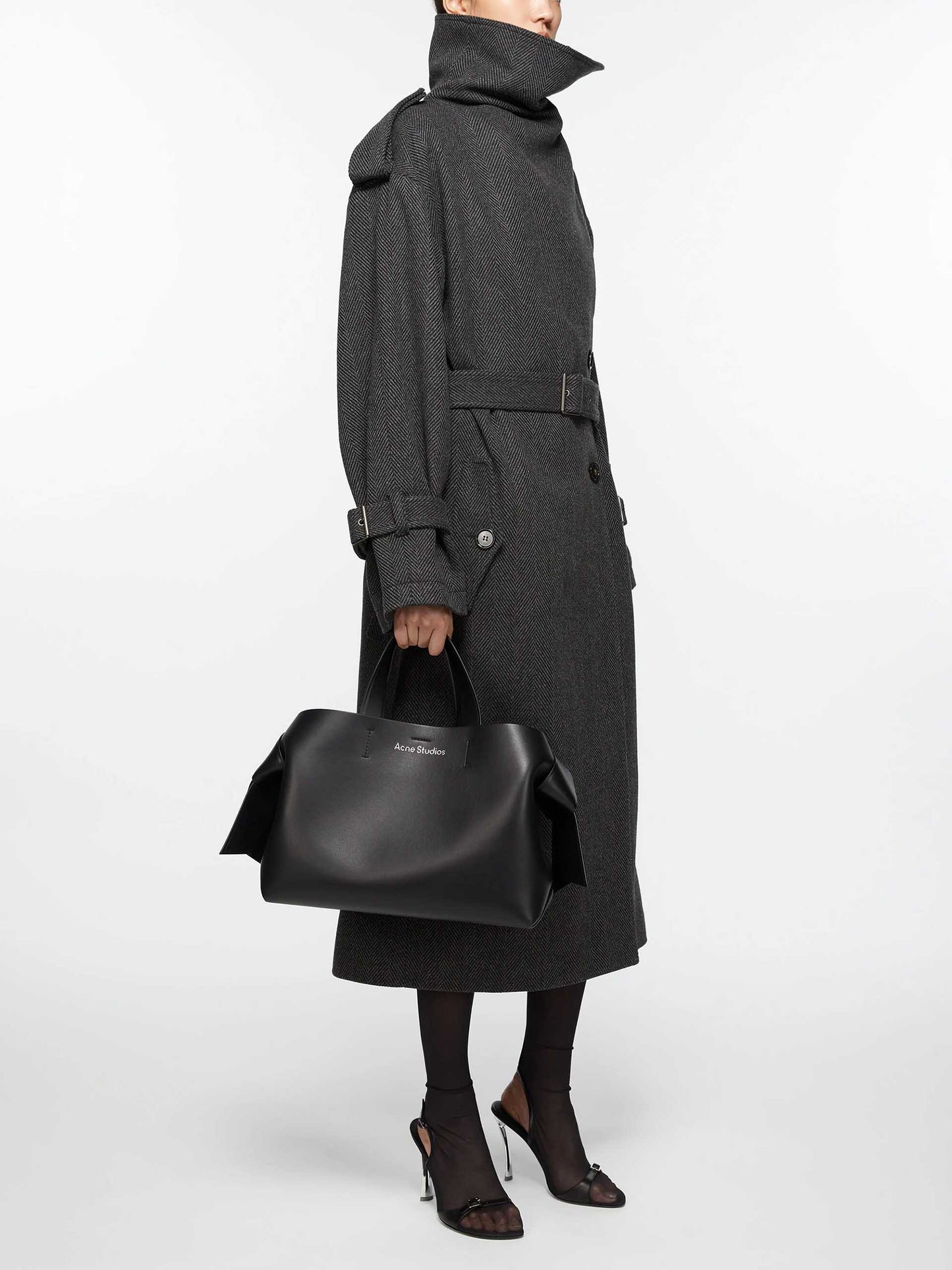 ACNE STUDIOS - Musubi Tote Bag aus Leder in Schwarz - Black