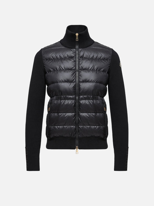 MONCLER - Cardigan aus Wolle mit Daunen für Damen