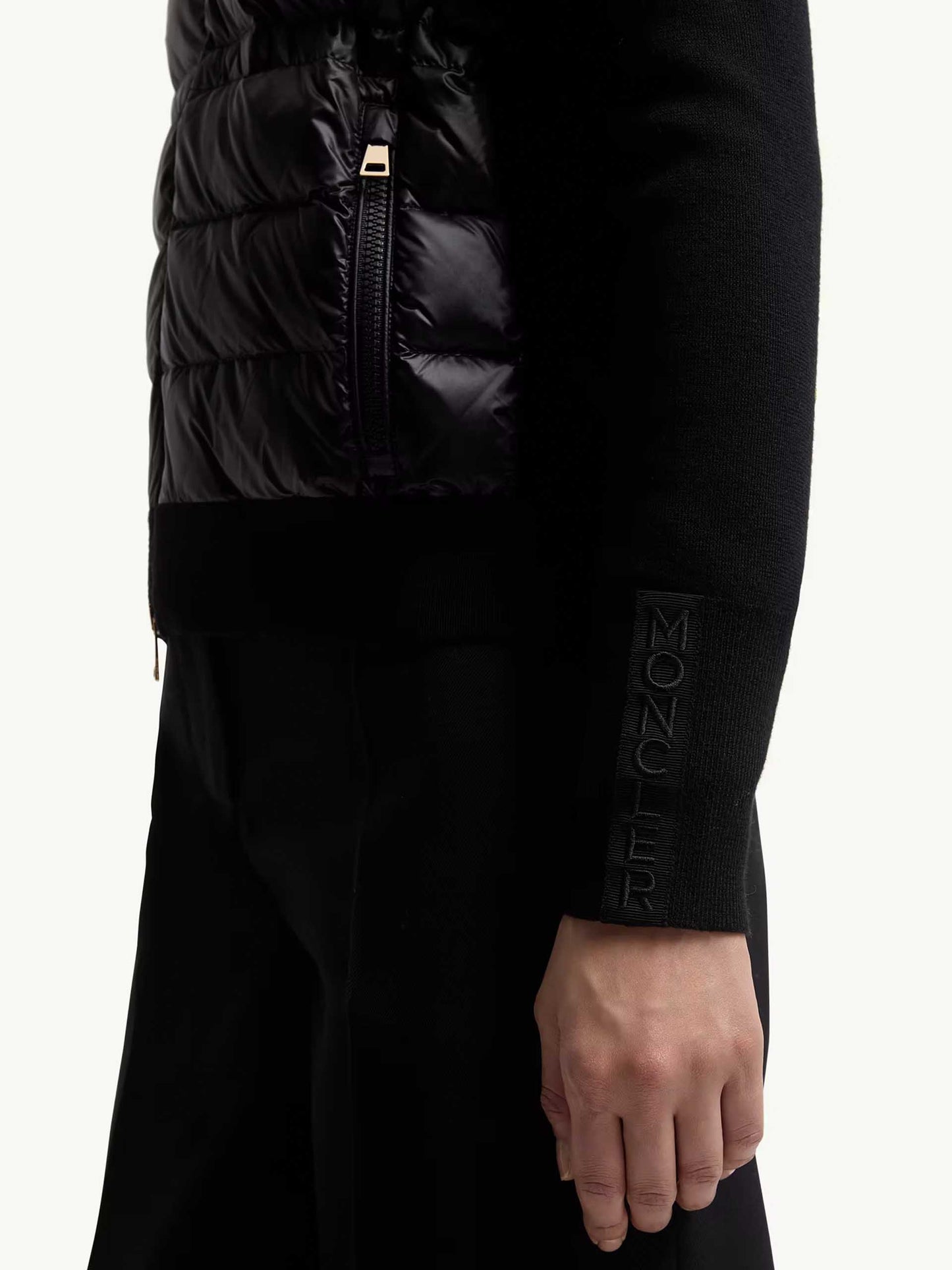 MONCLER - Cardigan aus Wolle mit Daunen für Damen