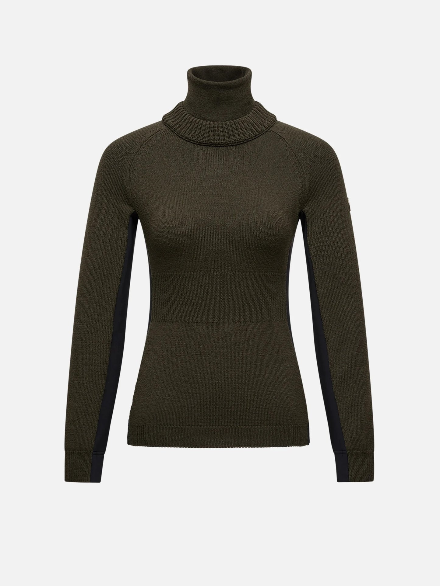 MONCLER GRENOBLE - Rollkragenpullover aus Wolle für Damen in Olivgrün - Olive green