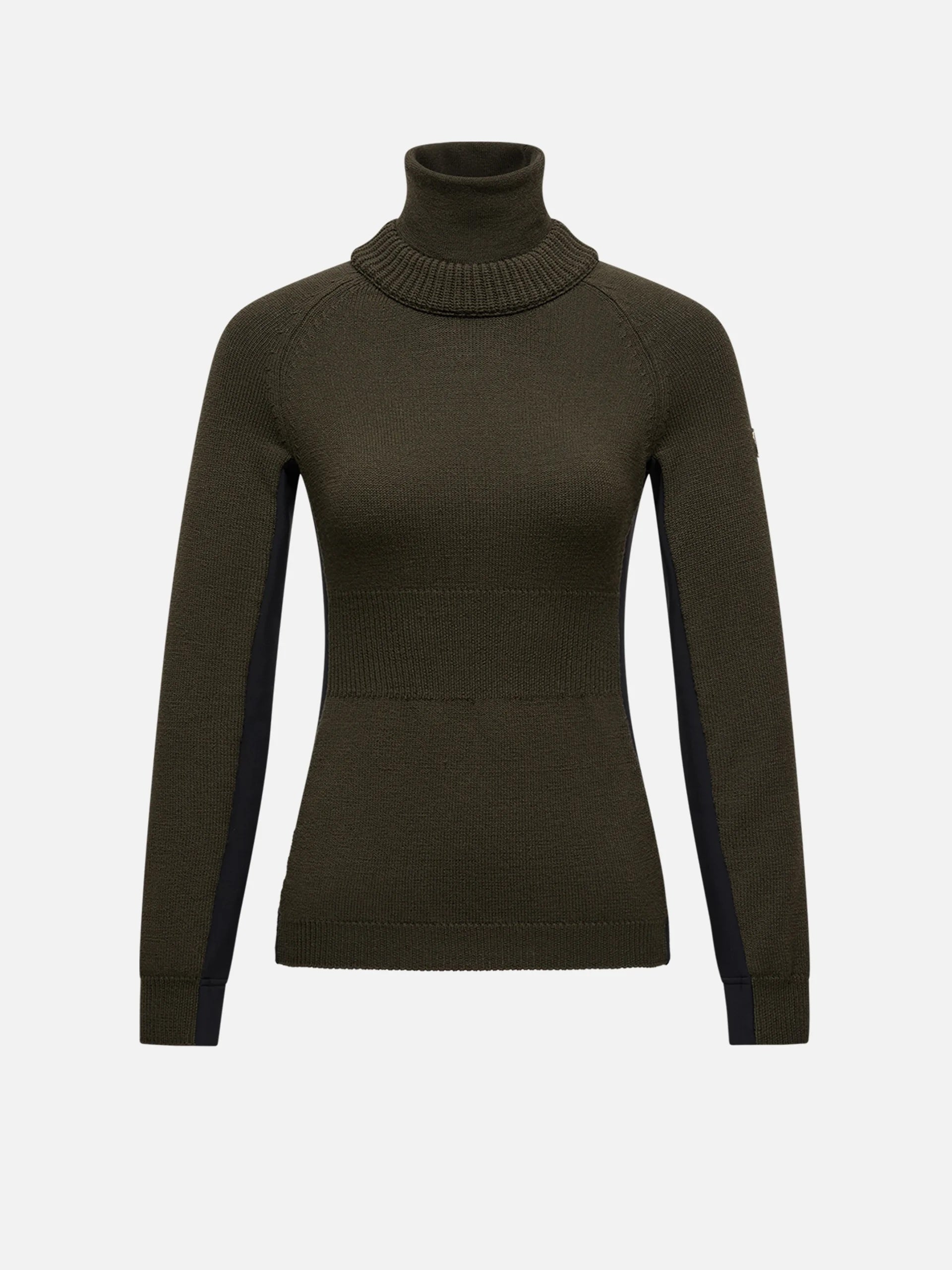 MONCLER GRENOBLE - Rollkragenpullover aus Wolle für Damen in Olivgrün - Olive green