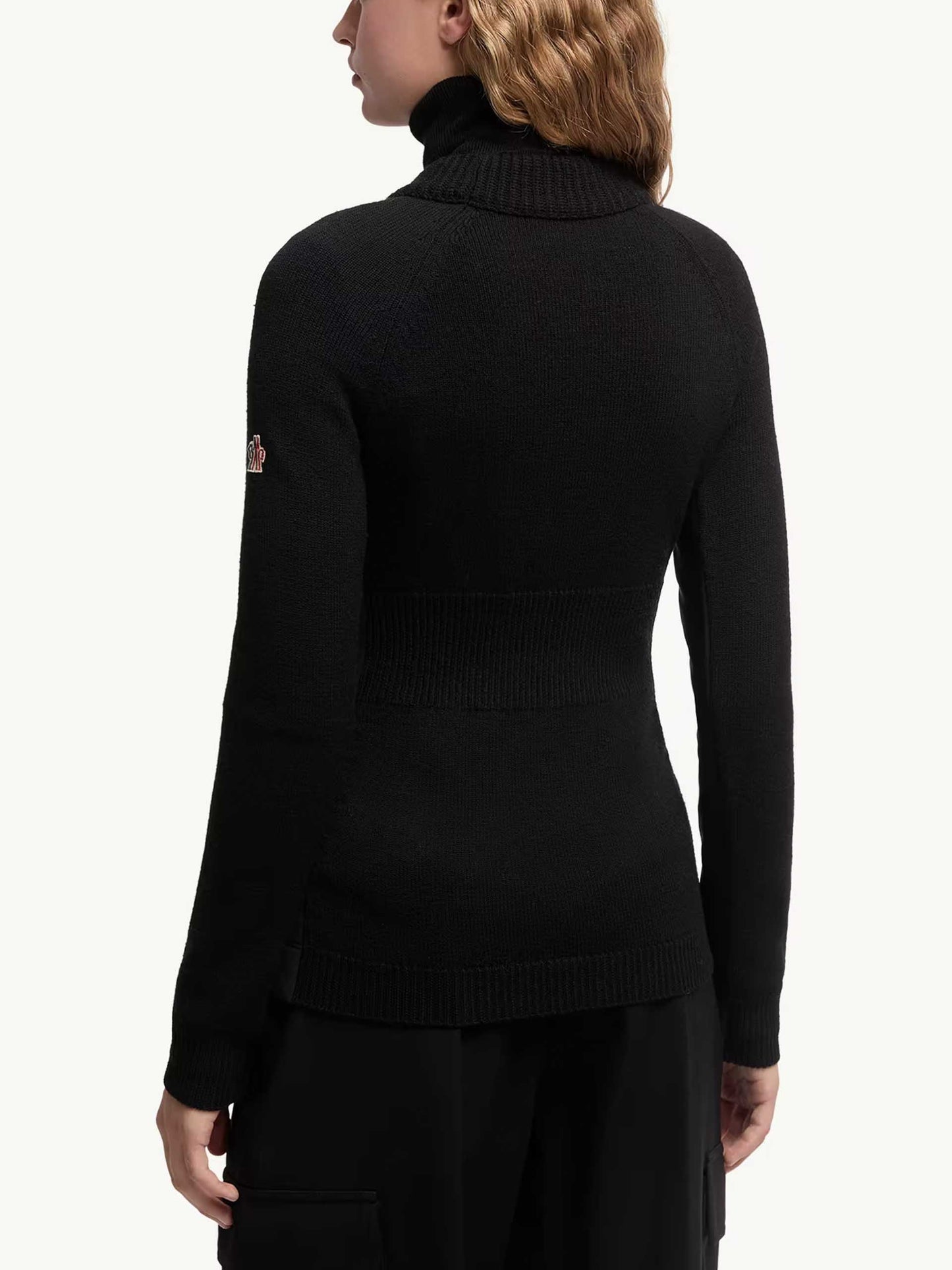 MONCLER GRENOBLE - Rollkragenpullover aus Wolle für Damen in Schwarz - Black