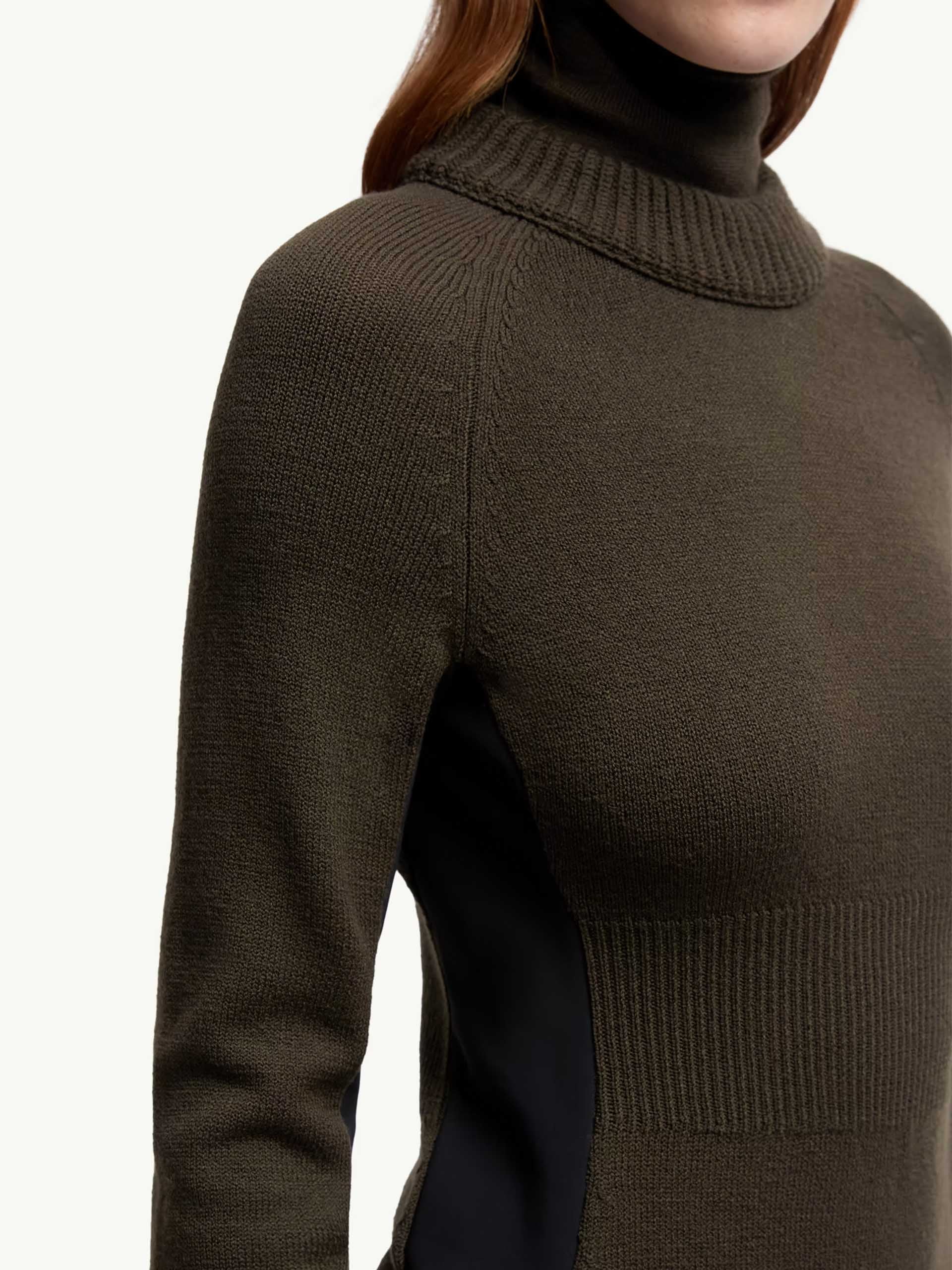MONCLER GRENOBLE - Rollkragenpullover aus Wolle für Damen in Olivgrün - Olive green