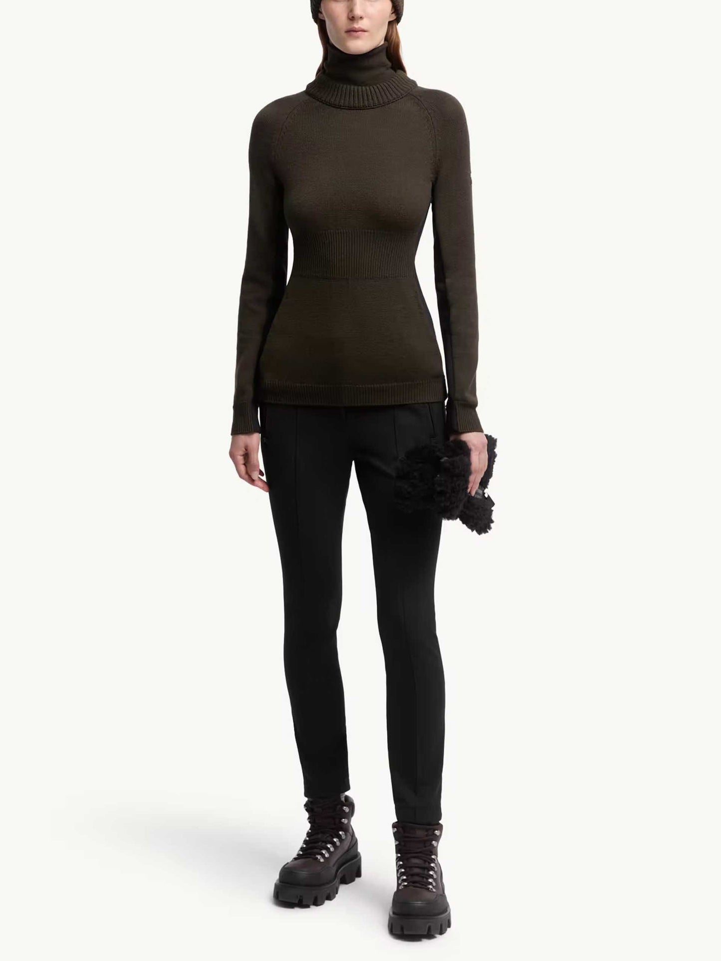 MONCLER GRENOBLE - Rollkragenpullover aus Wolle für Damen in Olivgrün - Olive green