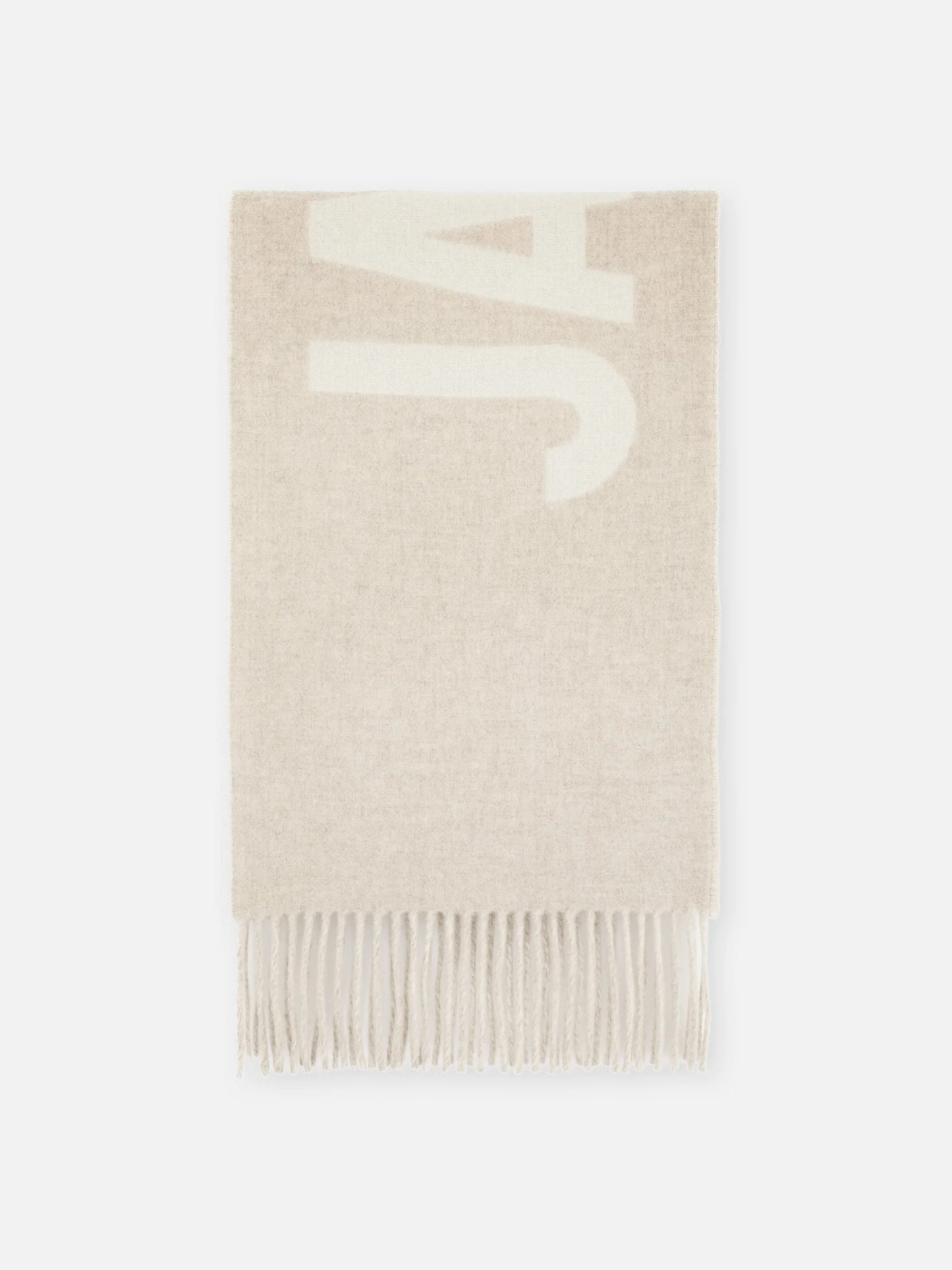 JACQUEMUS - Schal aus Wolle mit Logo in Beige