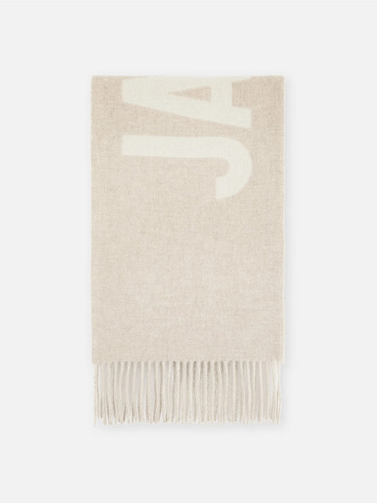 JACQUEMUS - Schal aus Wolle mit Logo in Beige