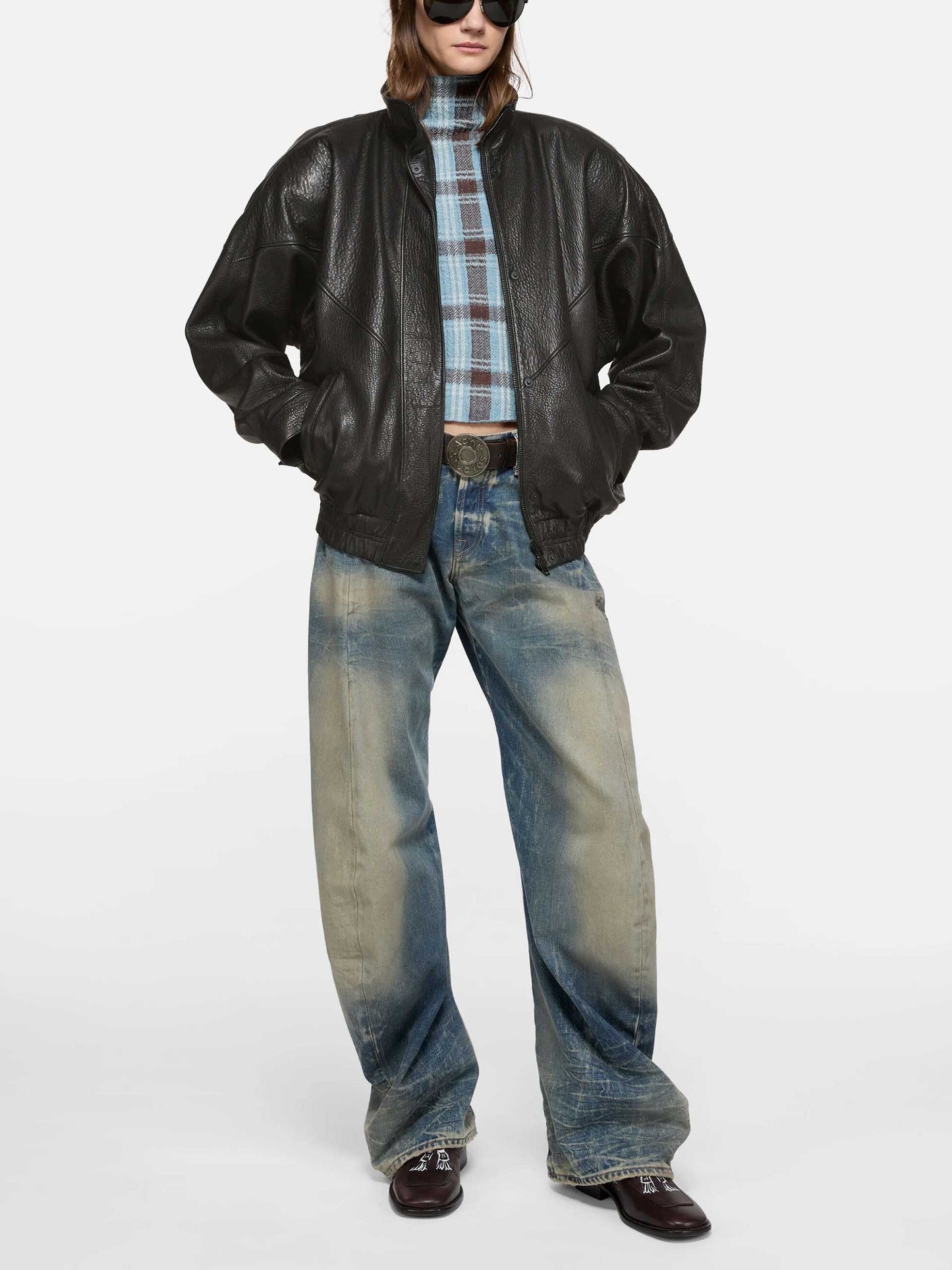 ACNE STUDIOS - Lederjacke mit Logo für Damen