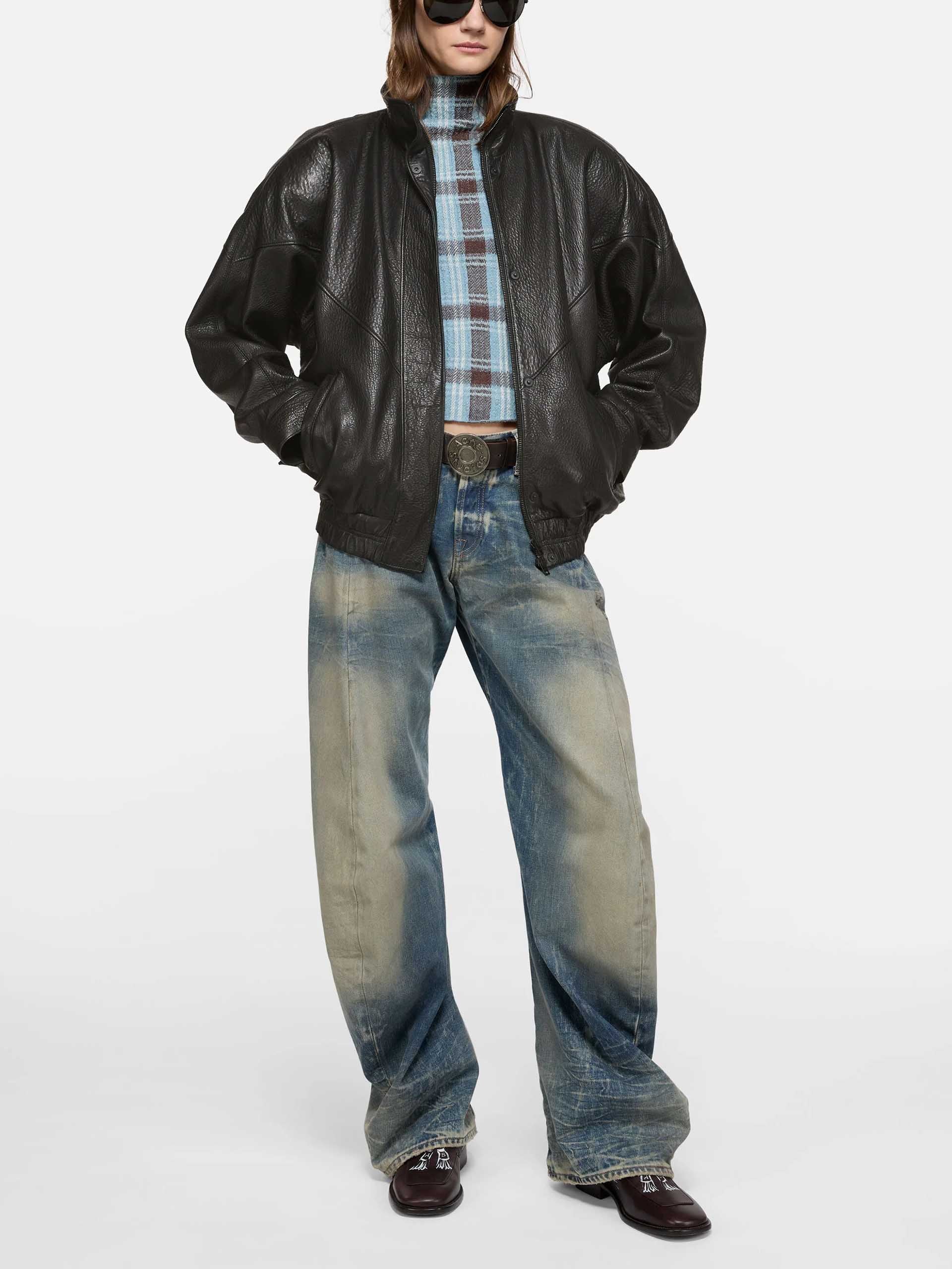 ACNE STUDIOS - Lederjacke mit Logo für Damen