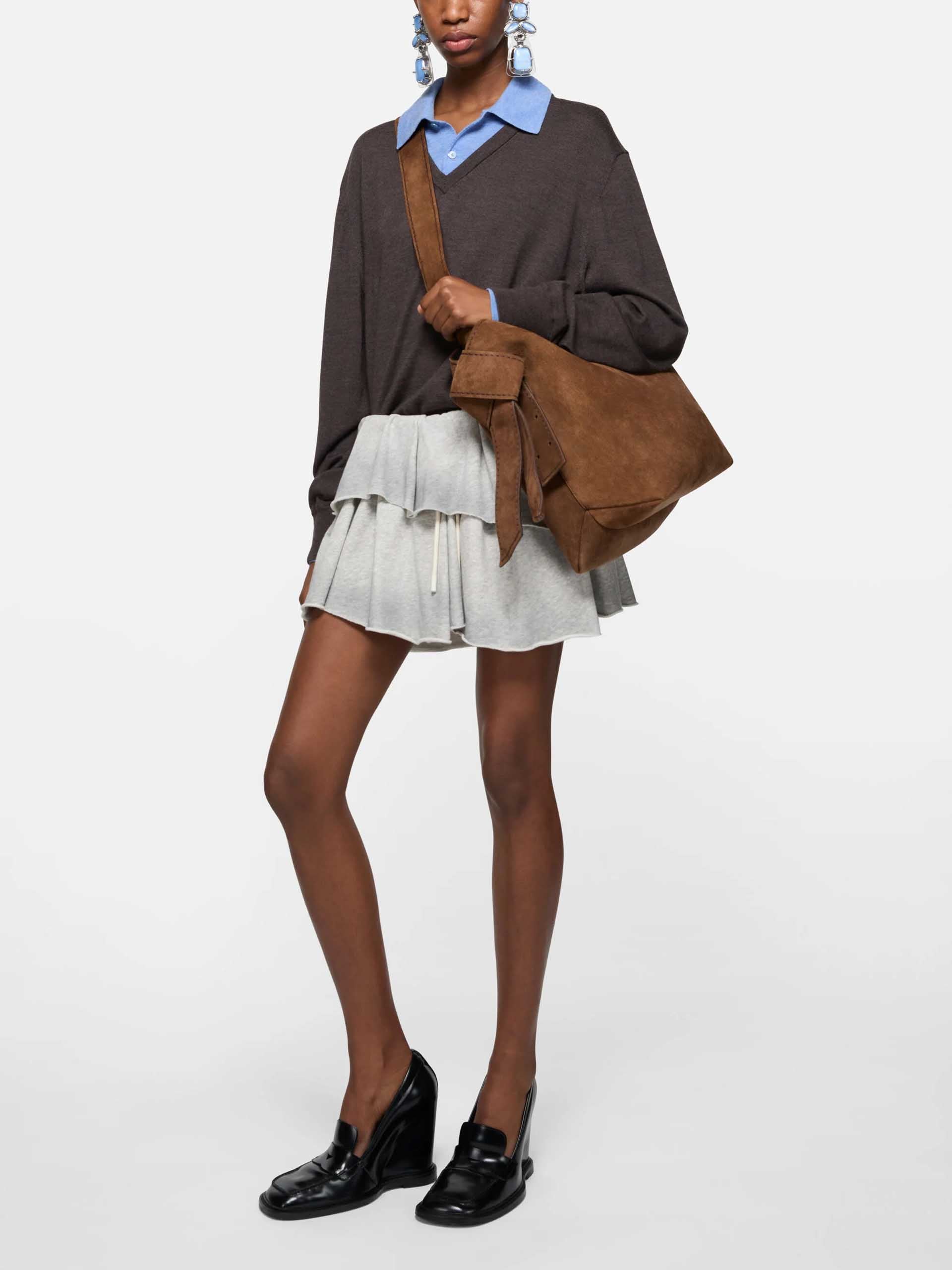 ACNE STUDIOS - Tote-Bag Musubi Midi aus Veloursleder