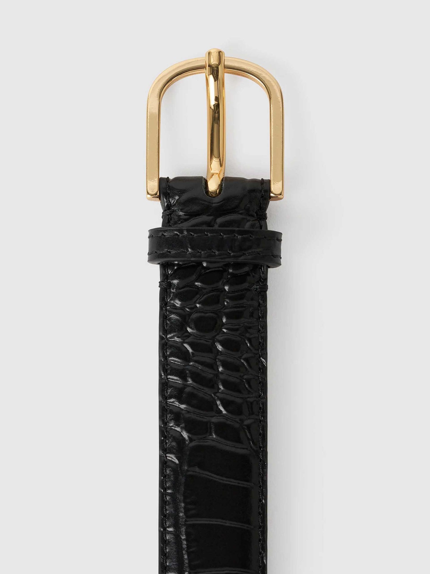 TOTEME - Schmaler Gürtel mit Kroko-Prägung