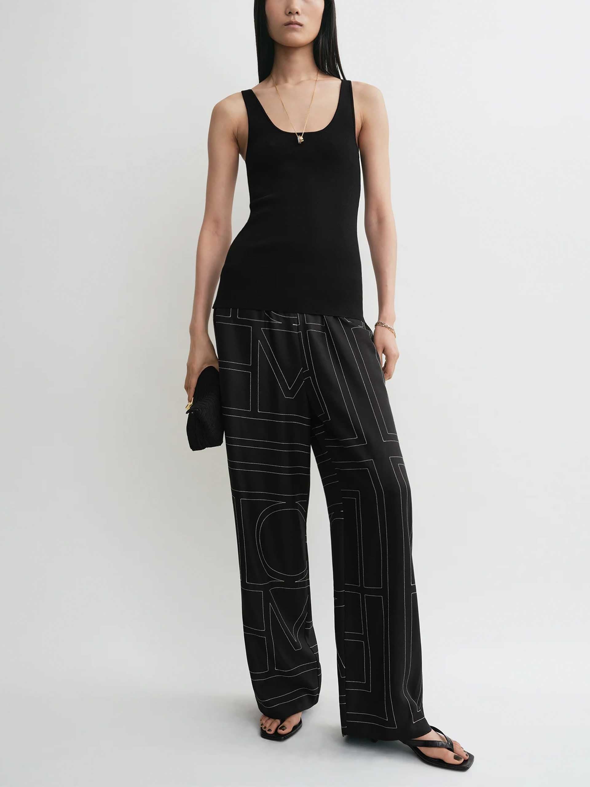 TOTEME - Monogramm-Hose aus Seide für Damen