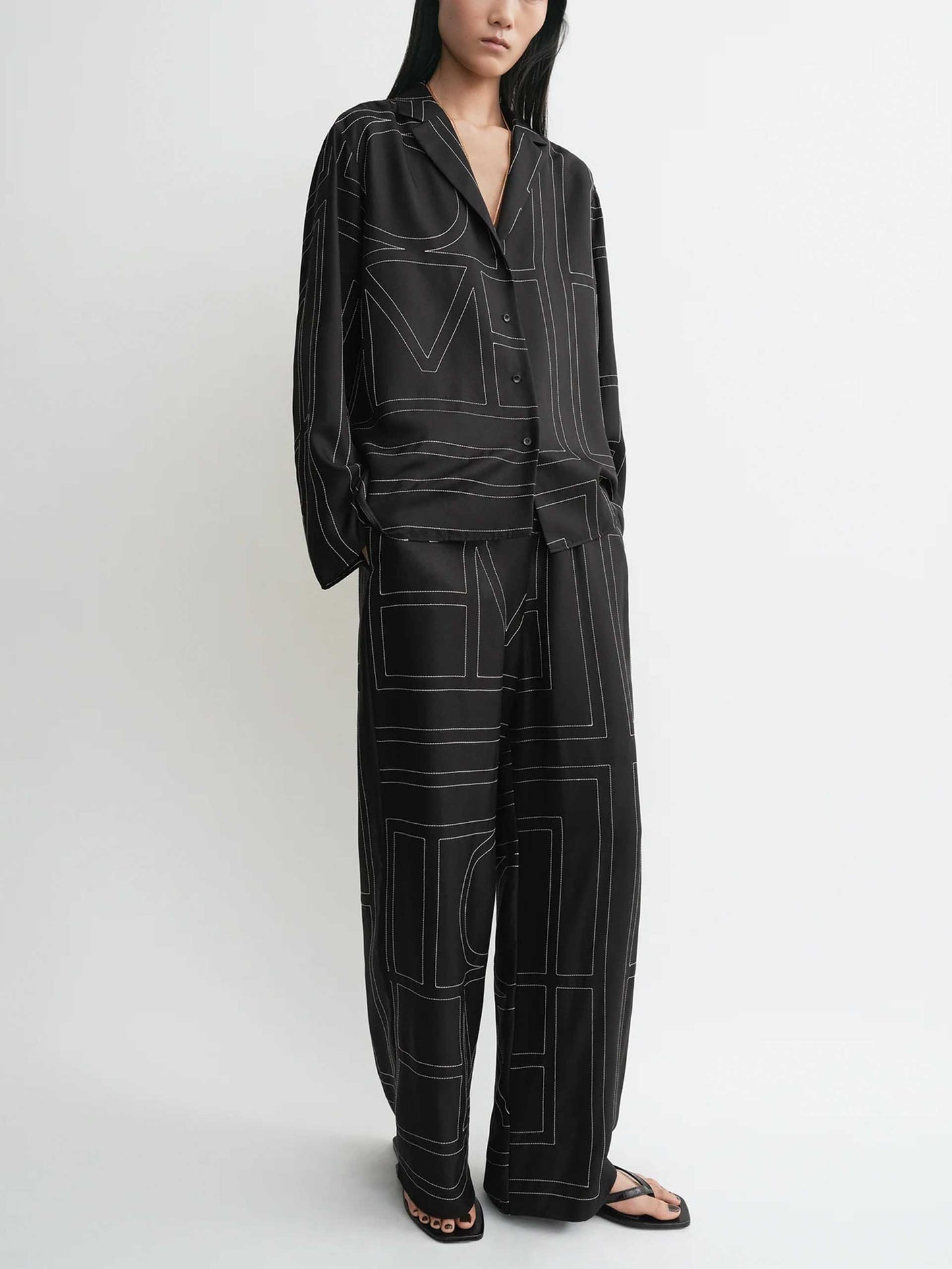 TOTEME - Monogramm-Top aus Seide für Damen