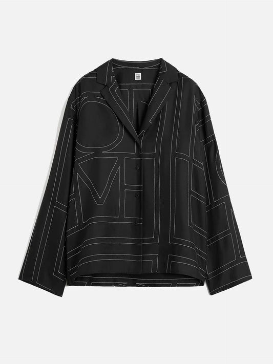 TOTEME - Monogramm-Top aus Seide für Damen