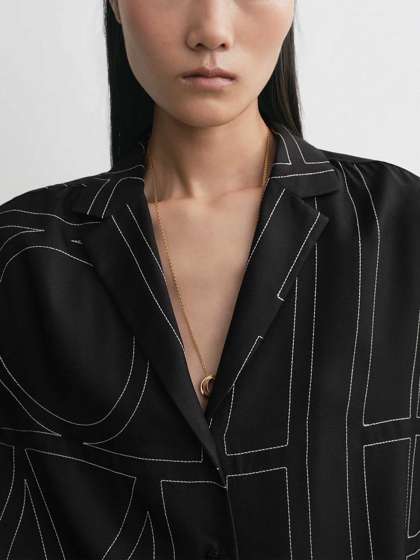 TOTEME - Monogramm-Top aus Seide für Damen