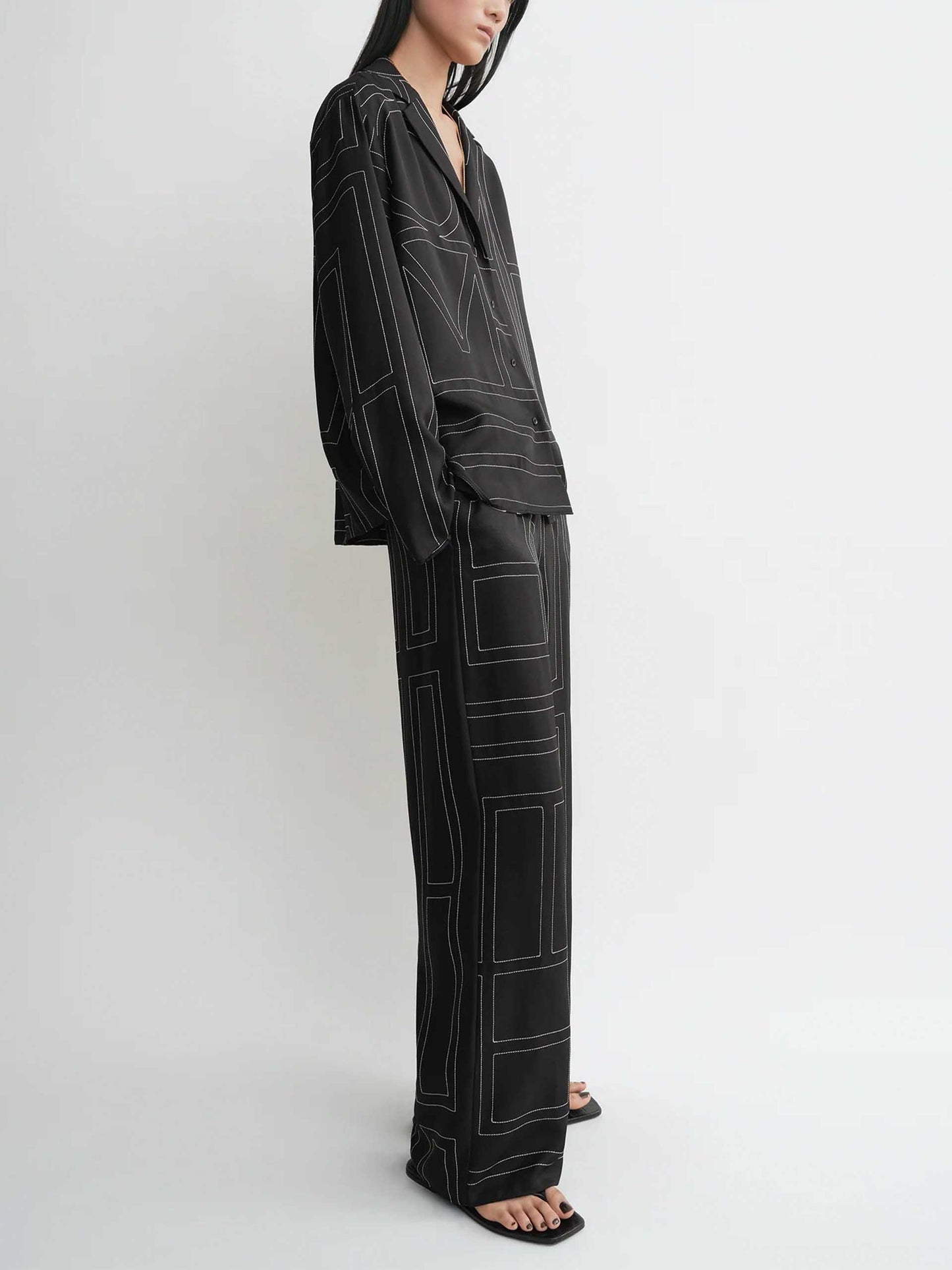 TOTEME - Monogramm-Top aus Seide für Damen