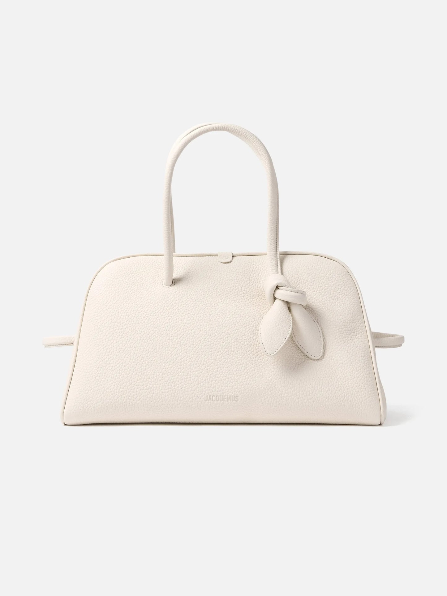 JACQUEMUS - Tote Bag Turismo Medium aus Leder in Cremeweiß - Cream white