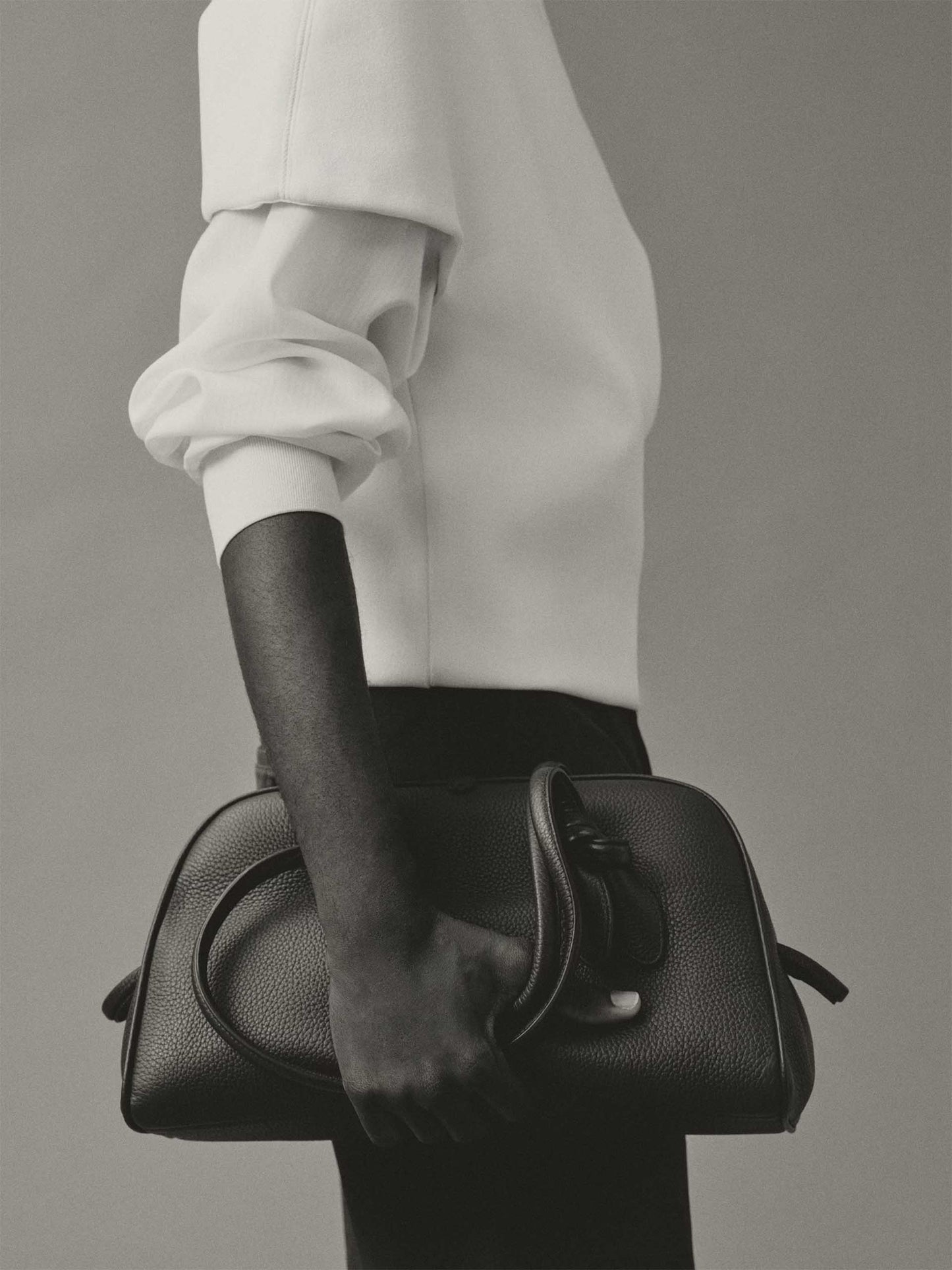 JACQUEMUS - Tote Bag Turismo Medium aus Leder in Dunkelbraun - Dark brown