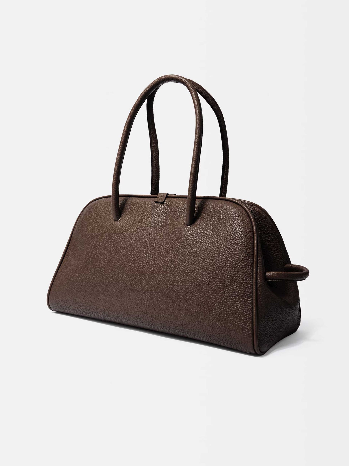 JACQUEMUS - Tote Bag Turismo Medium aus Leder in Dunkelbraun - Dark brown