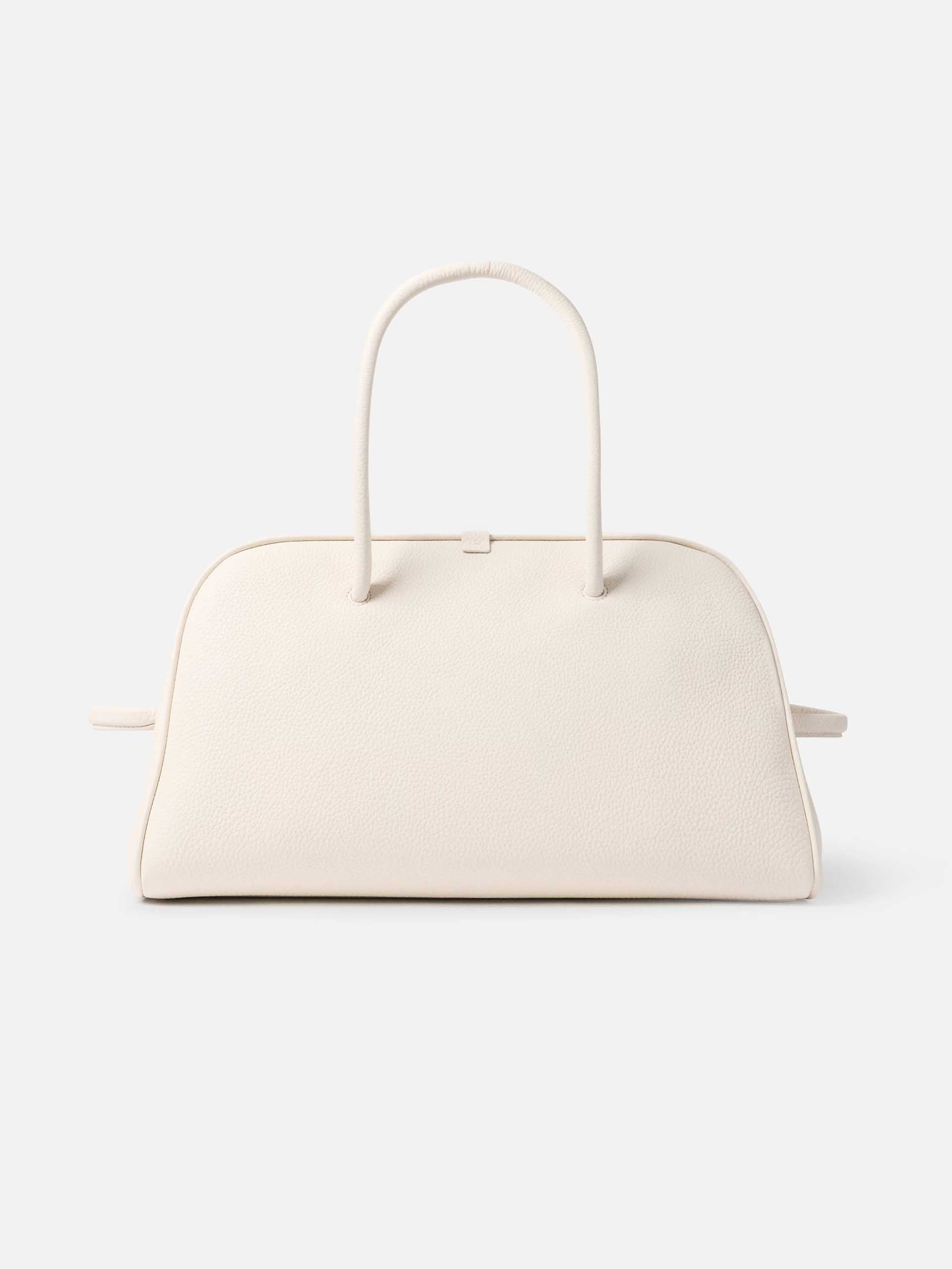 JACQUEMUS - Tote Bag Turismo Medium aus Leder in Cremeweiß - Cream white