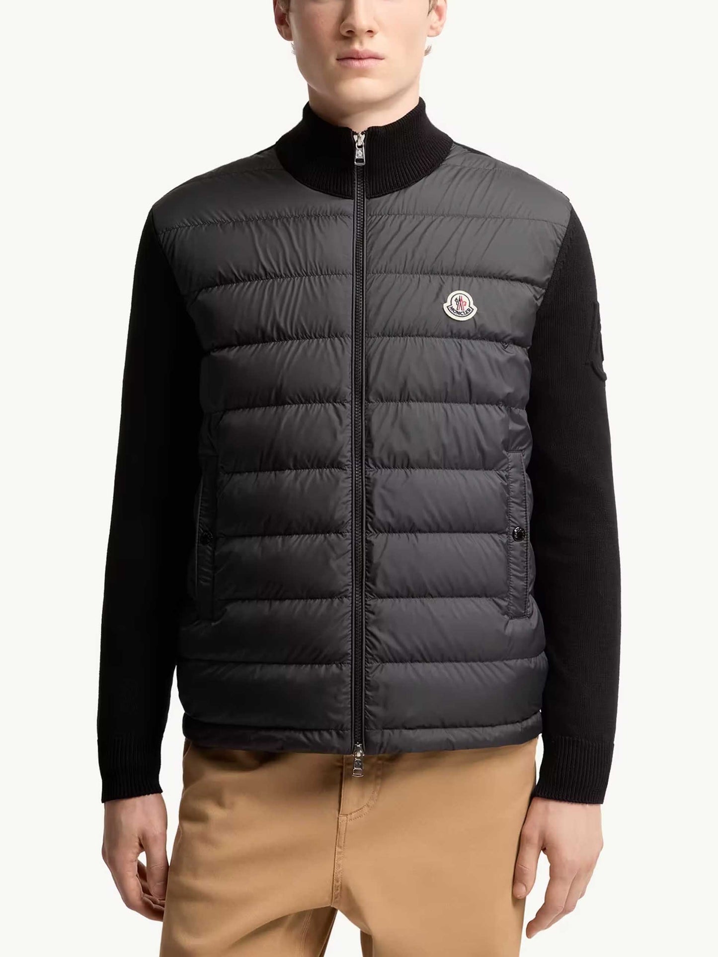MONCLER - Daunen-Strickjacke aus Baumwolle für Herren