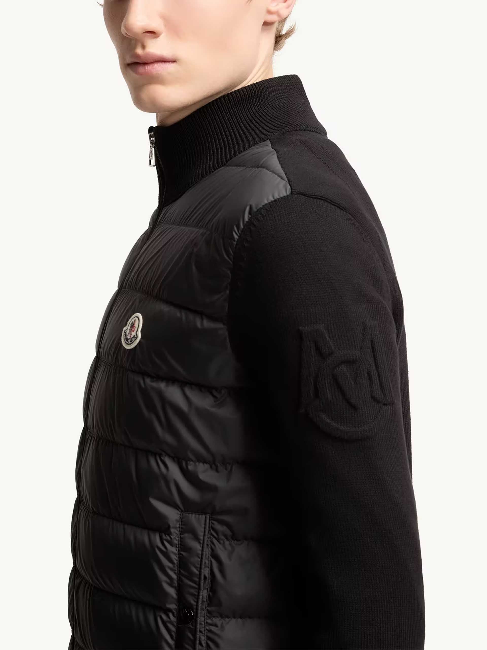 MONCLER - Daunen-Strickjacke aus Baumwolle für Herren