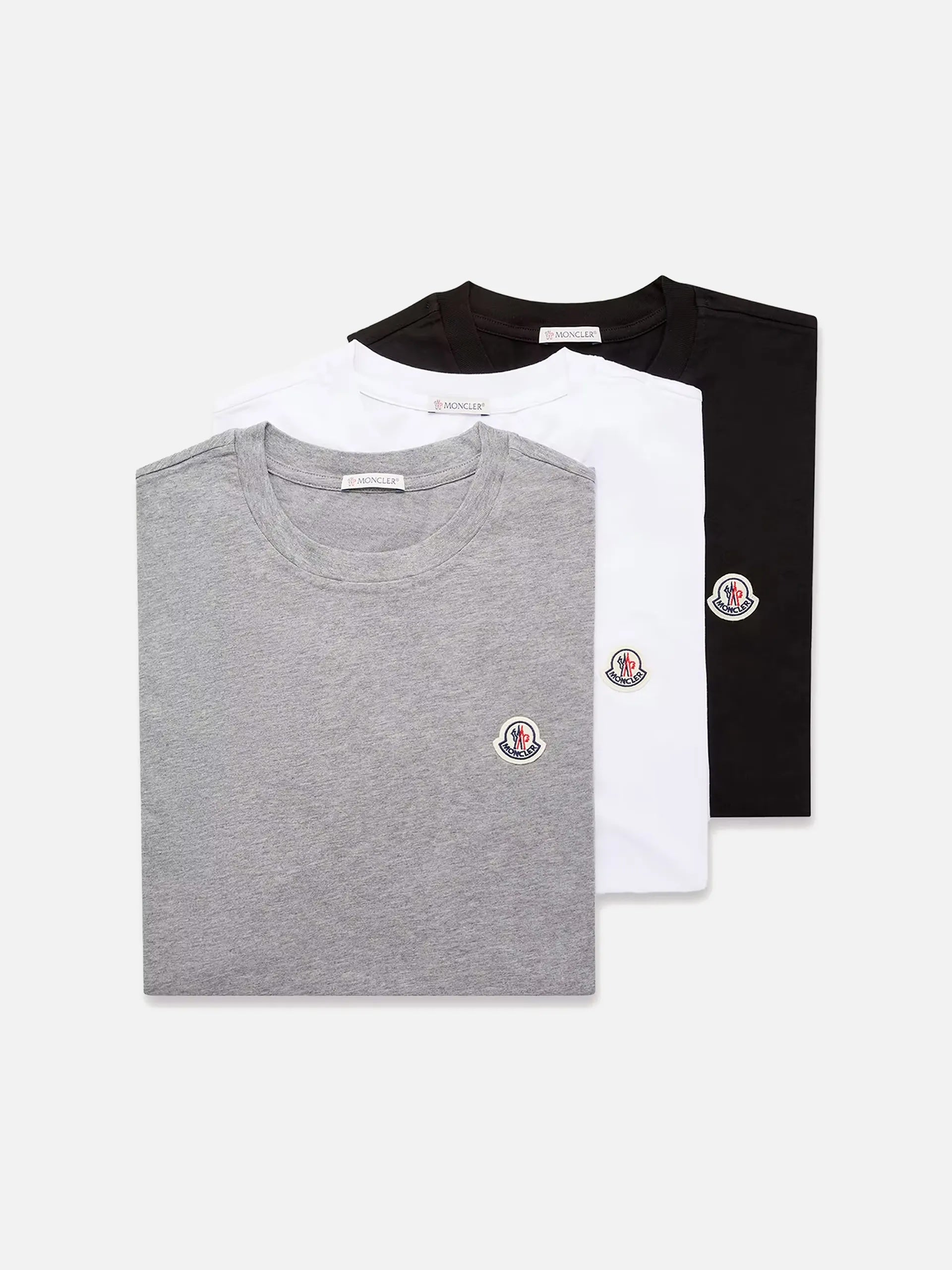 MONCLER - T-Shirt mit Logo im 3er-Pack für Herren