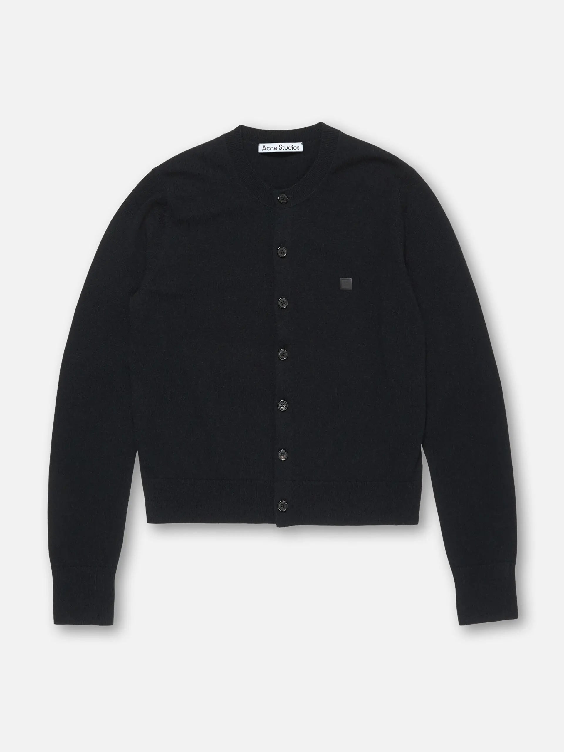 ACNE STUDIOS - Cardigan mit Face Logo für Damen in Schwarz - Black