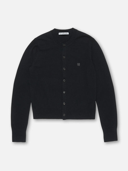 ACNE STUDIOS - Cardigan mit Face Logo für Damen in Schwarz - Black
