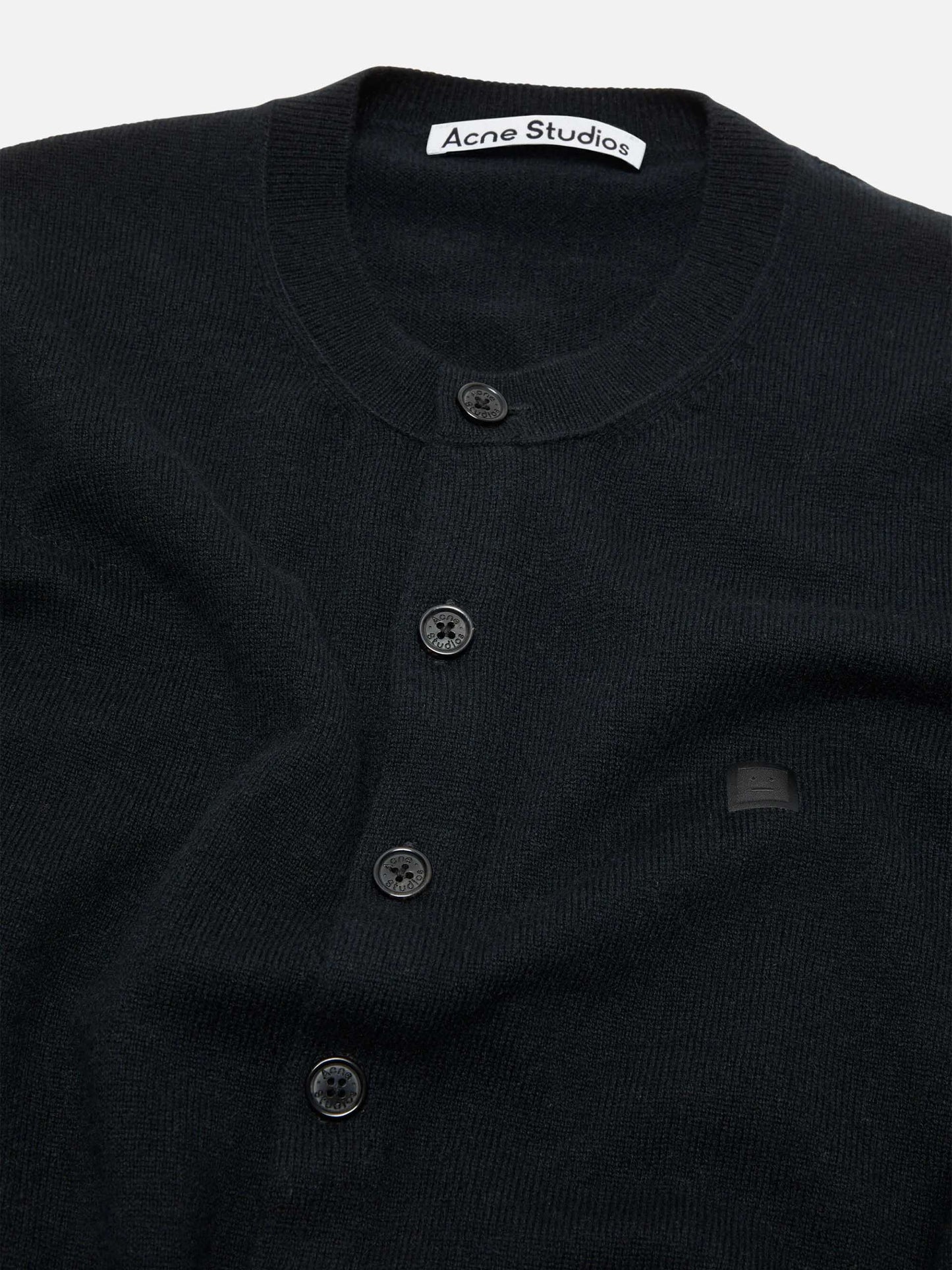 ACNE STUDIOS - Cardigan mit Face Logo für Damen in Schwarz - Black