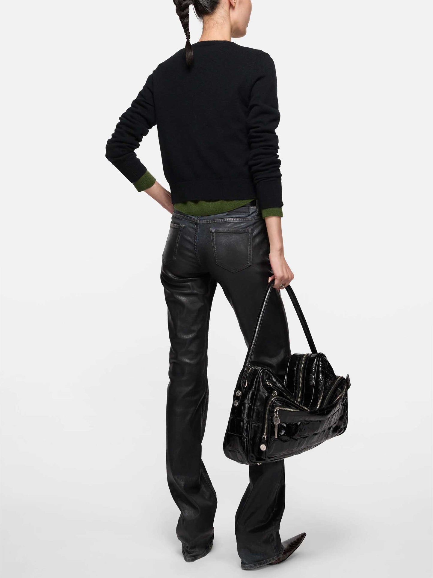 ACNE STUDIOS - Cardigan mit Face Logo für Damen in Schwarz - Black