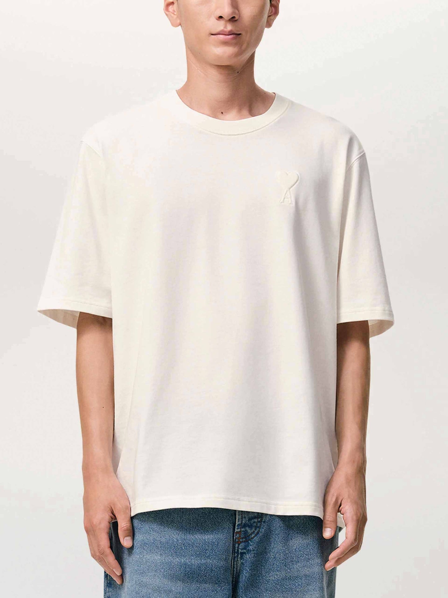 AMI PARIS - T-Shirt Ami De Coeur mit Logo-Prägung