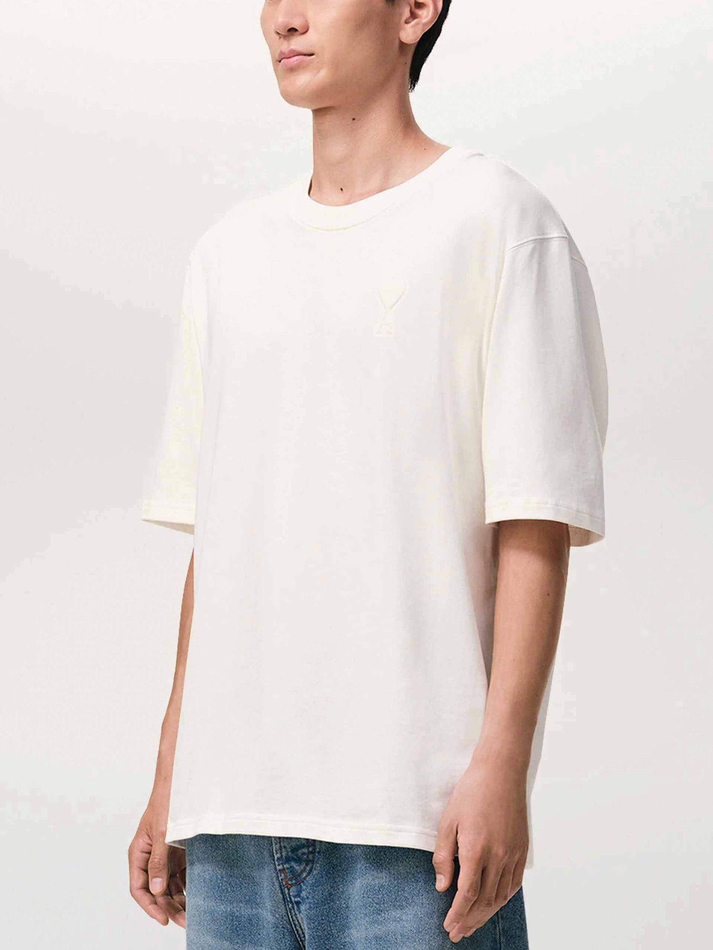 AMI PARIS - T-Shirt Ami De Coeur mit Logo-Prägung