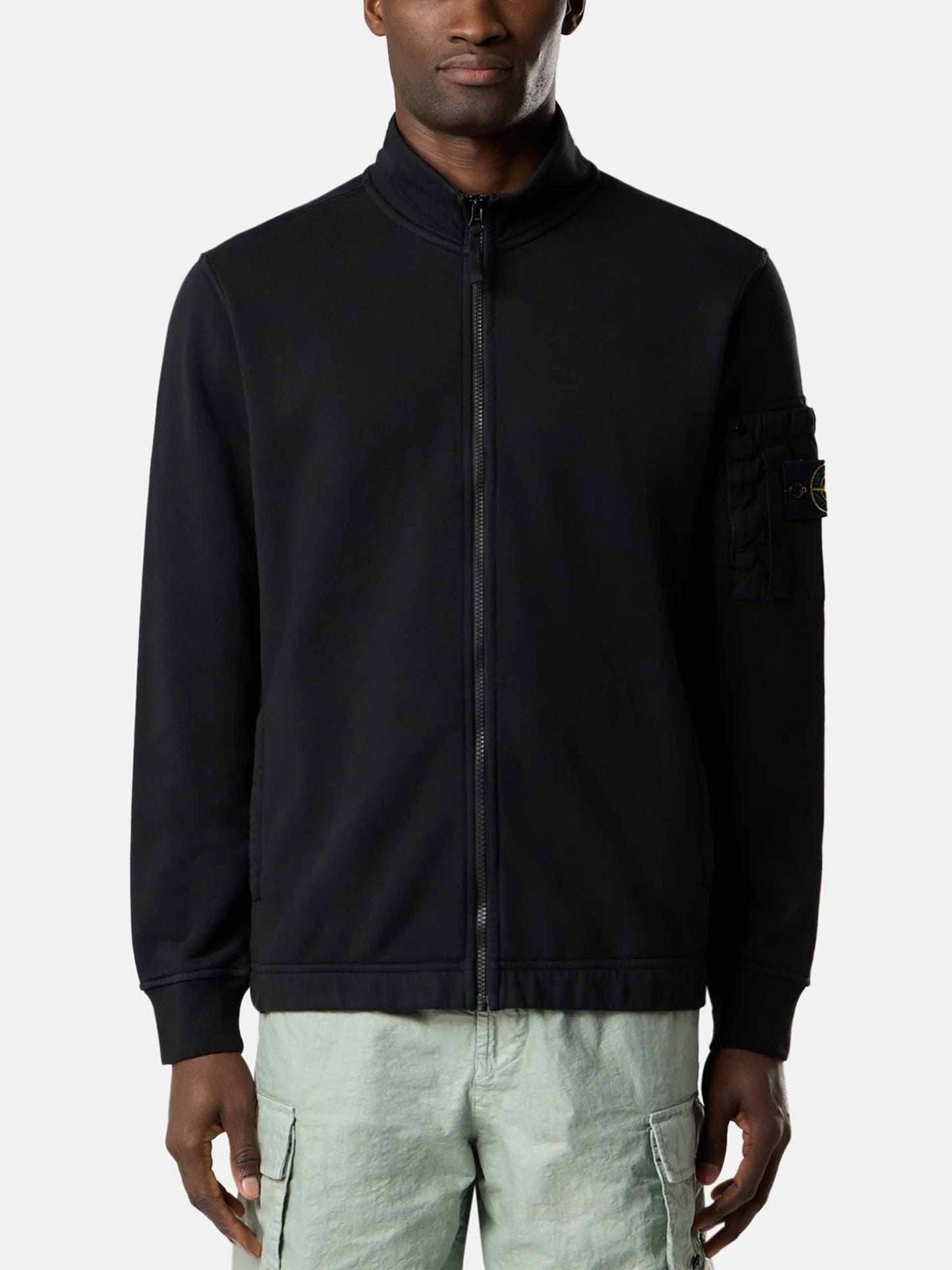 STONE ISLAND - Sweatjacke aus Baumwollfleece für Herren