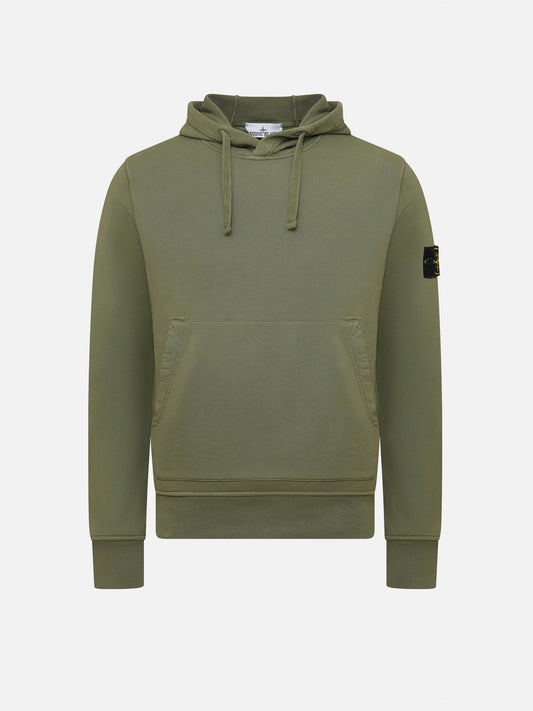 STONE ISLAND - Hoodie mit Kompass-Patch für Herren in Militärgrün - Military green