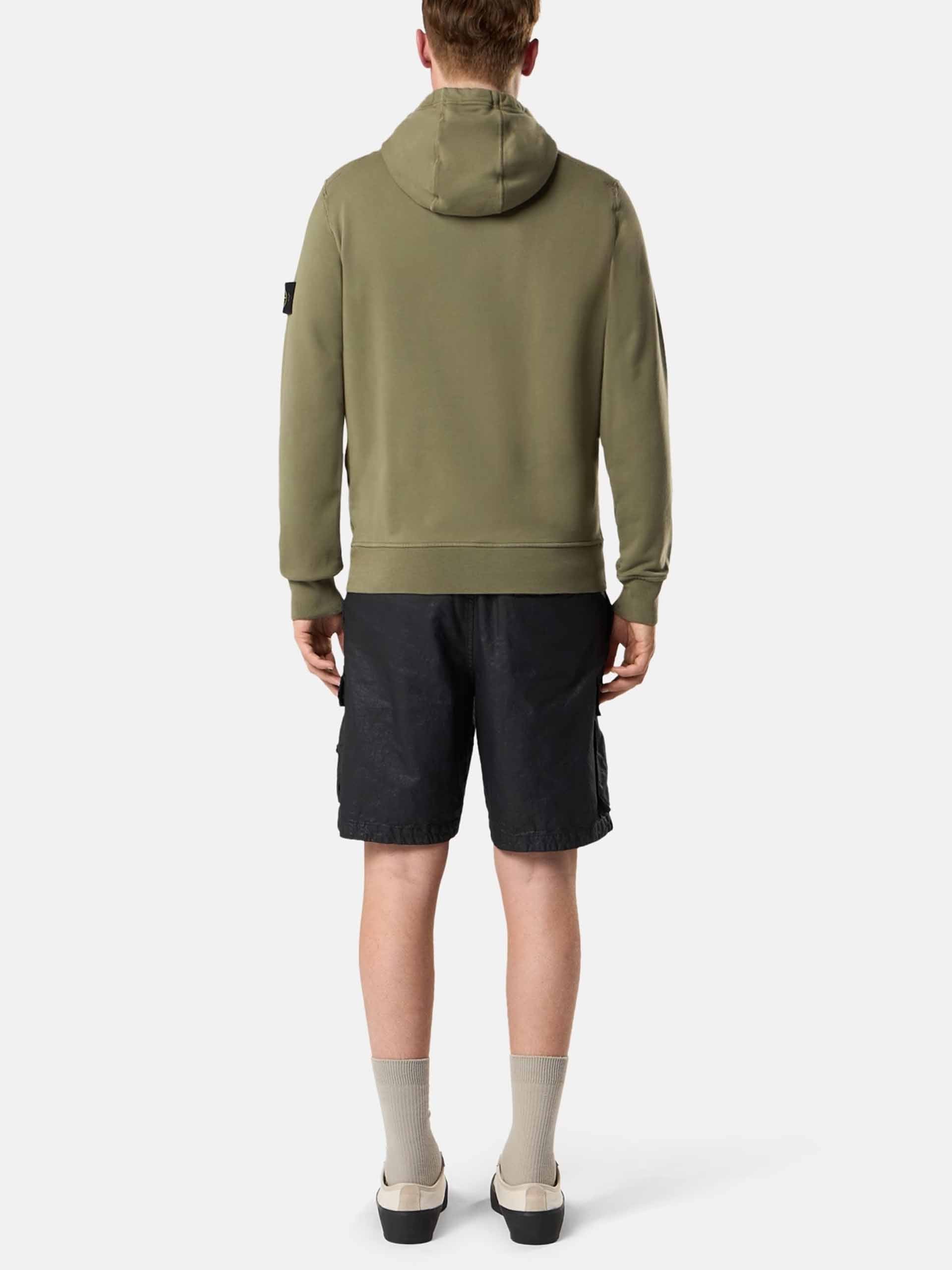 STONE ISLAND - Hoodie mit Kompass-Patch für Herren in Militärgrün - Military green