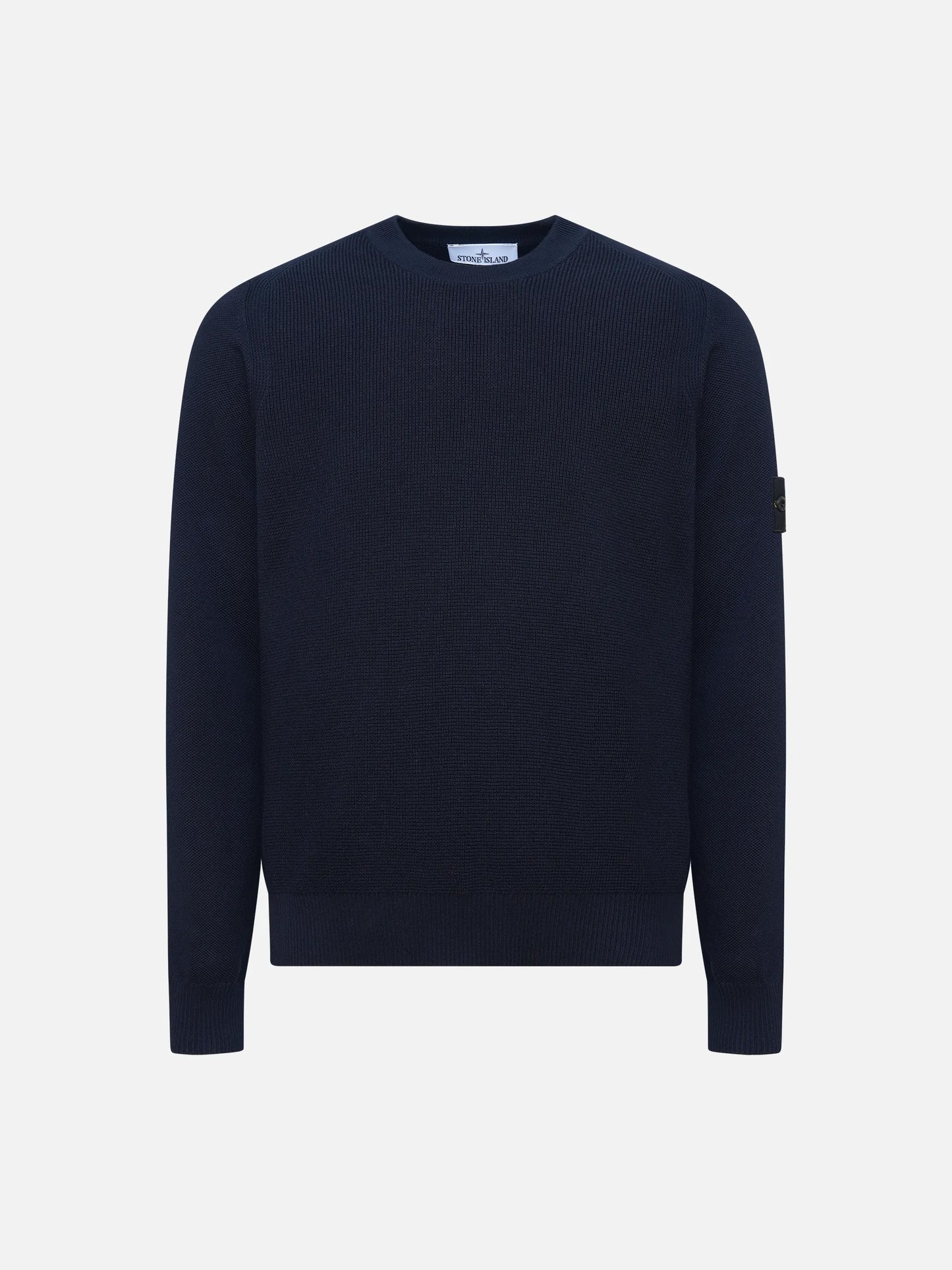 STONE ISLAND - Rundhalspullover mit Logo-Patch für Herren