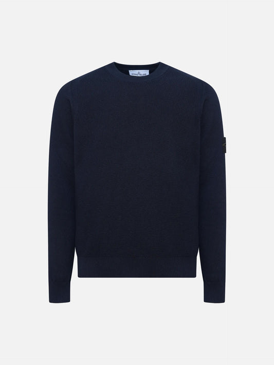 STONE ISLAND - Rundhalspullover mit Logo-Patch für Herren