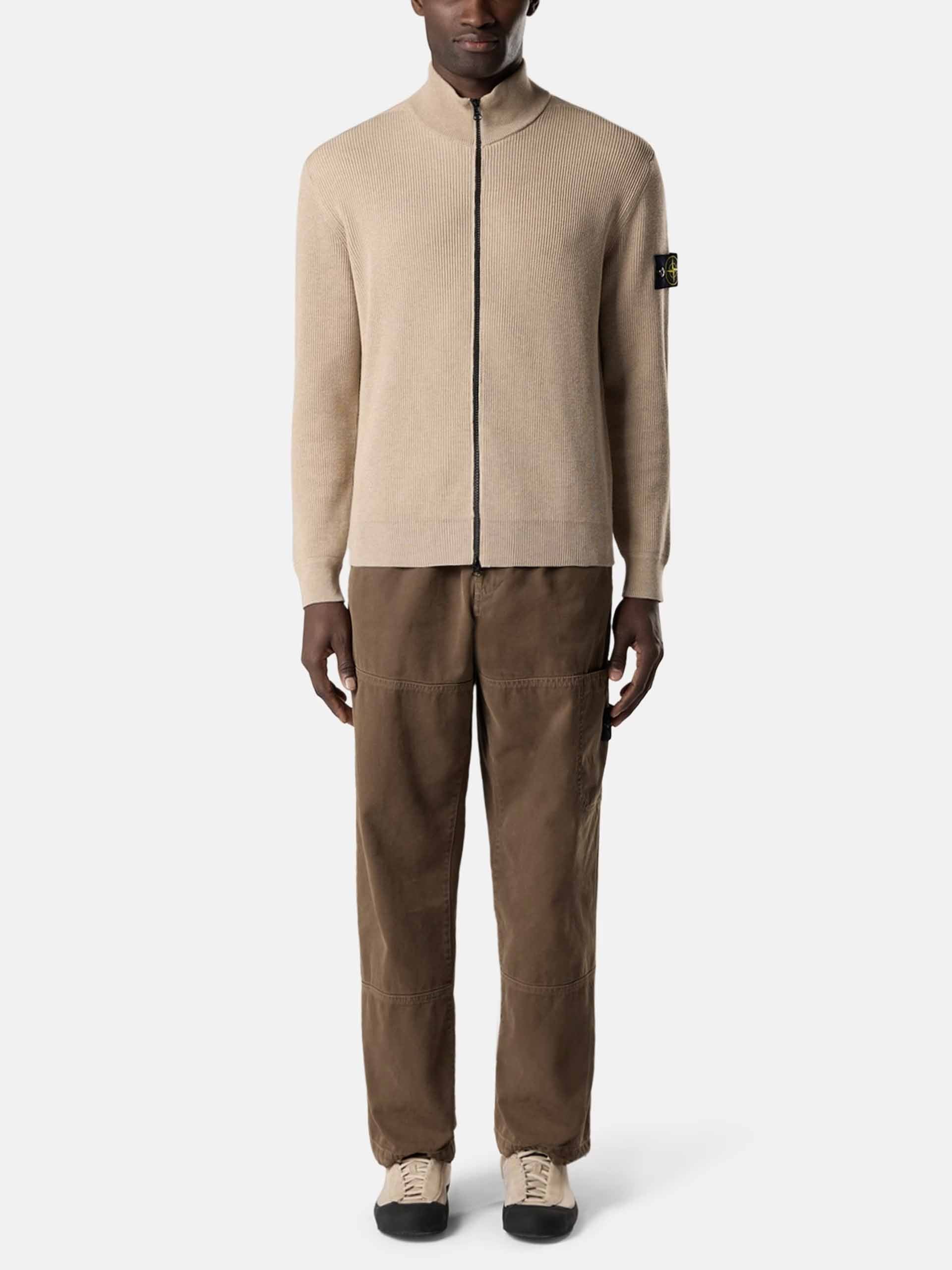 STONE ISLAND - Gerippte Strickjacke aus Baumwolle für Herren