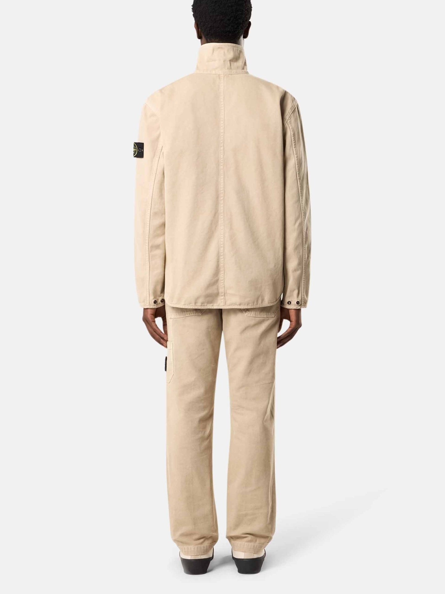 STONE ISLAND - Overshirt aus Panamagewebe für Herren in Sand Beige