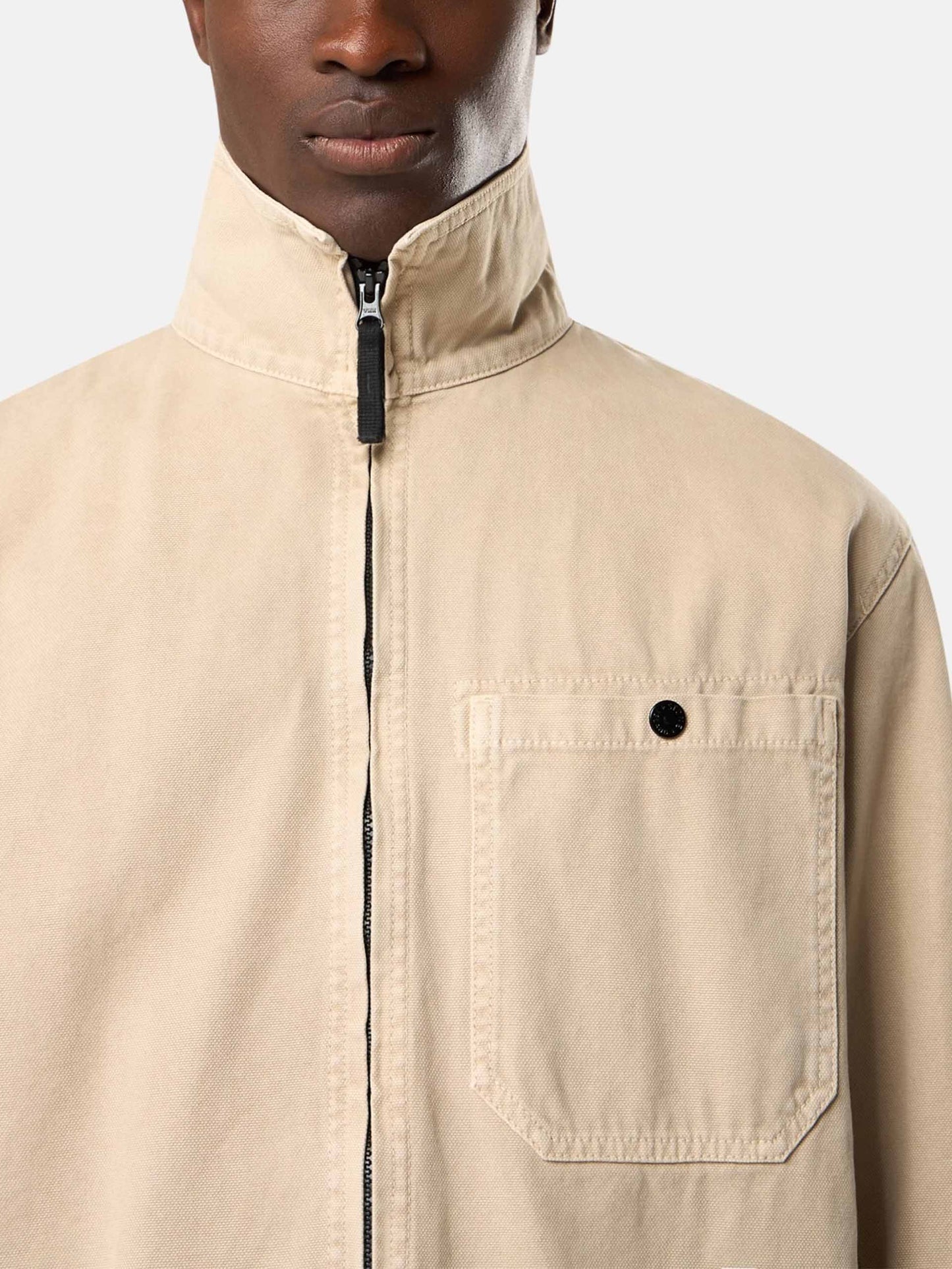 STONE ISLAND - Overshirt aus Panamagewebe für Herren in Sand Beige