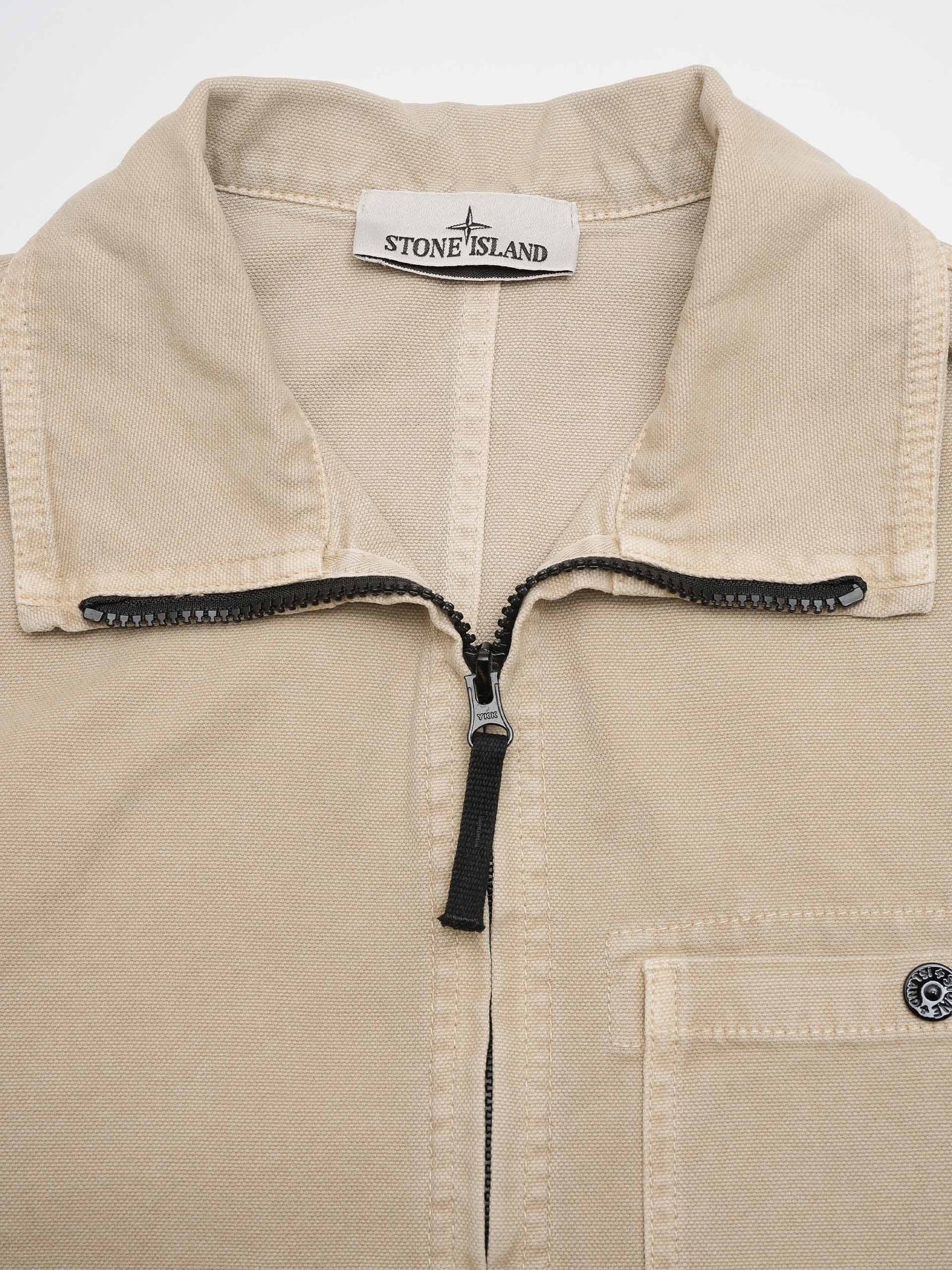 STONE ISLAND - Overshirt aus Panamagewebe für Herren in Sand Beige