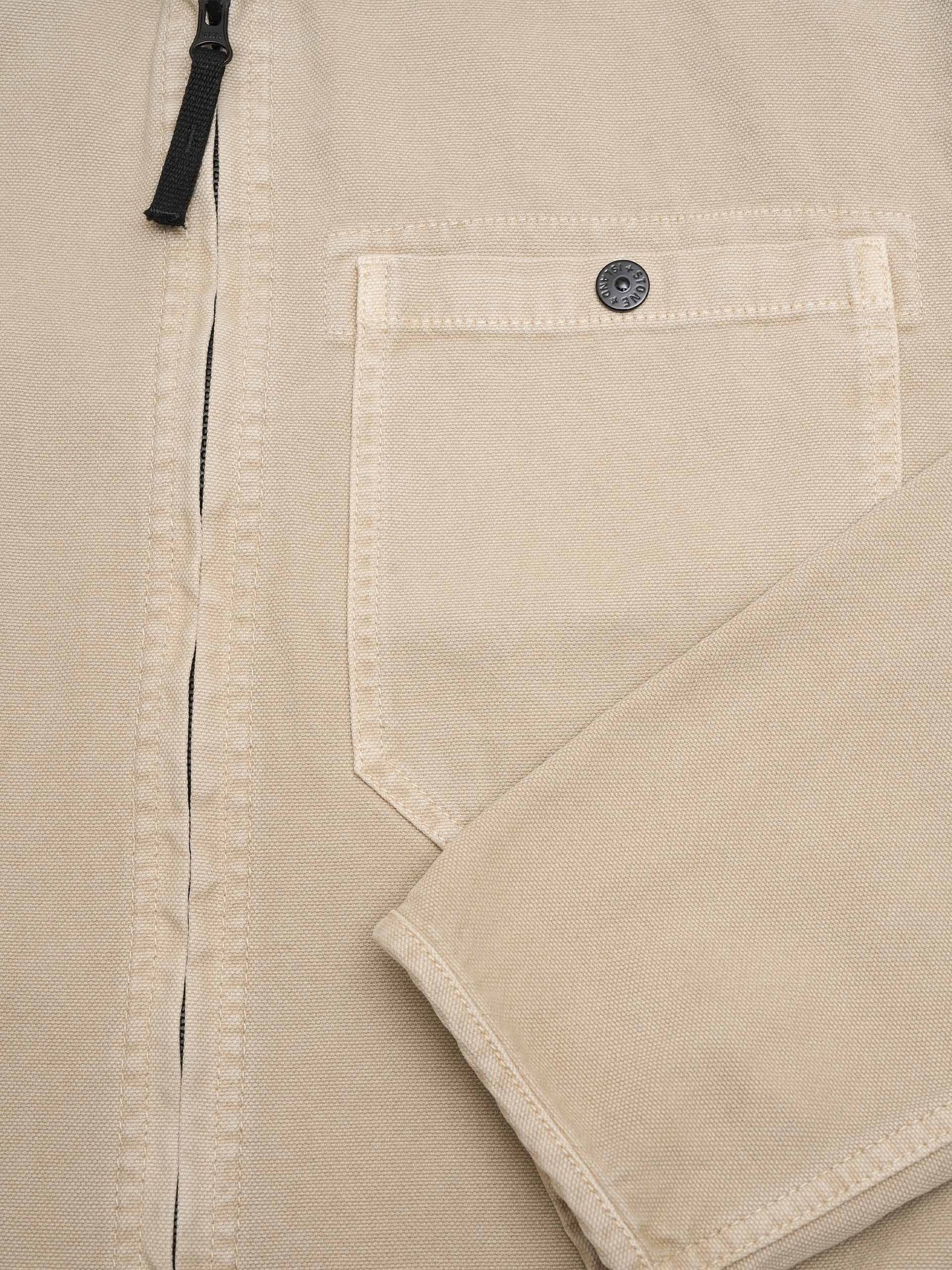 STONE ISLAND - Overshirt aus Panamagewebe für Herren in Sand Beige