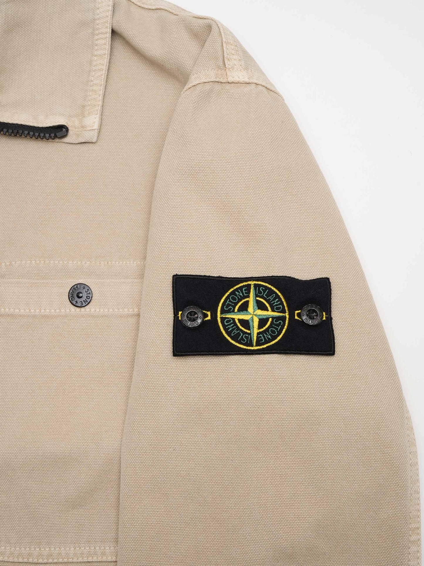 STONE ISLAND - Overshirt aus Panamagewebe für Herren in Sand Beige