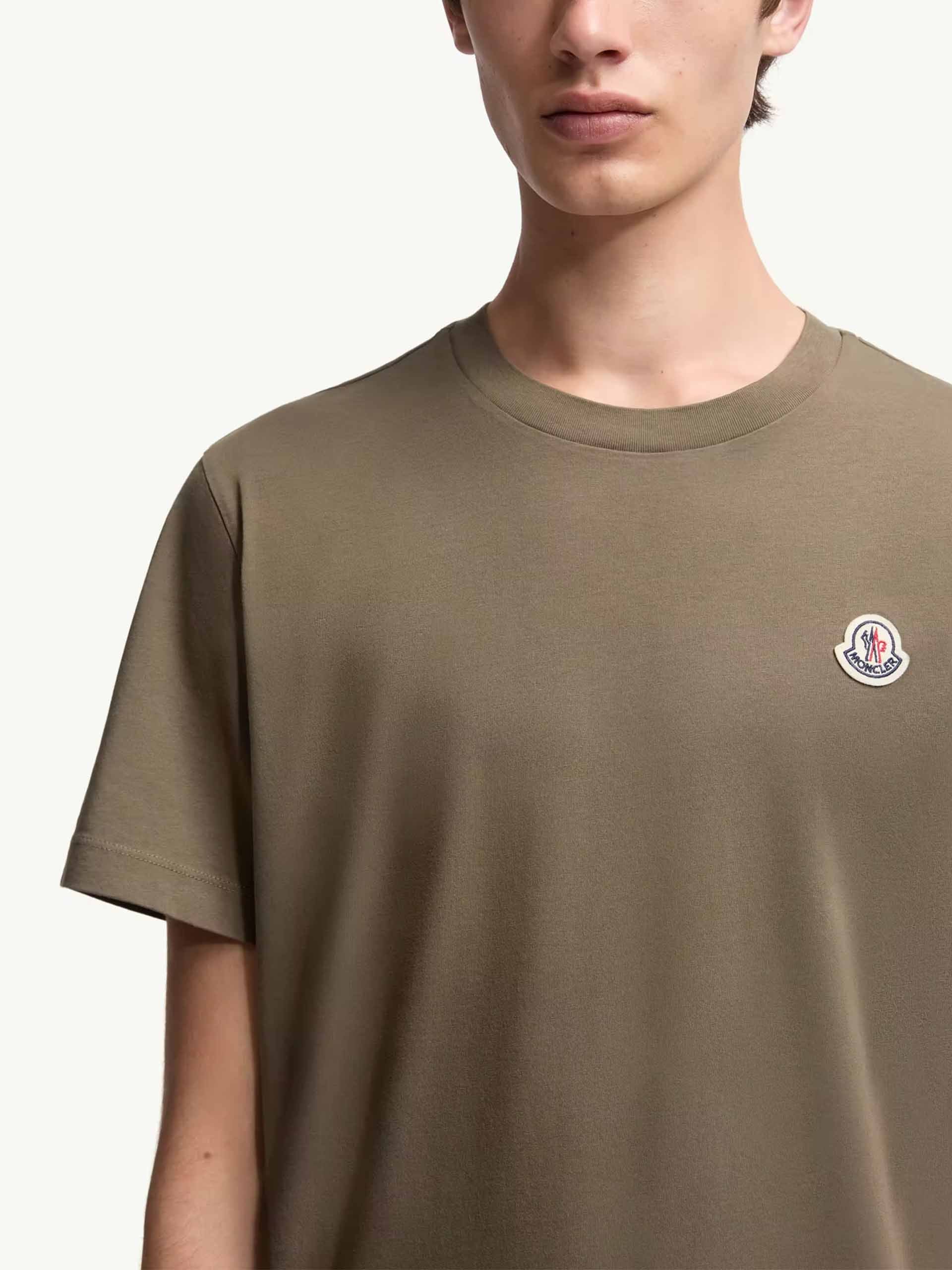 MONCLER - T-Shirt mit Logo im 3er-Pack für Herren in Olivgrün Schwarz Weiß