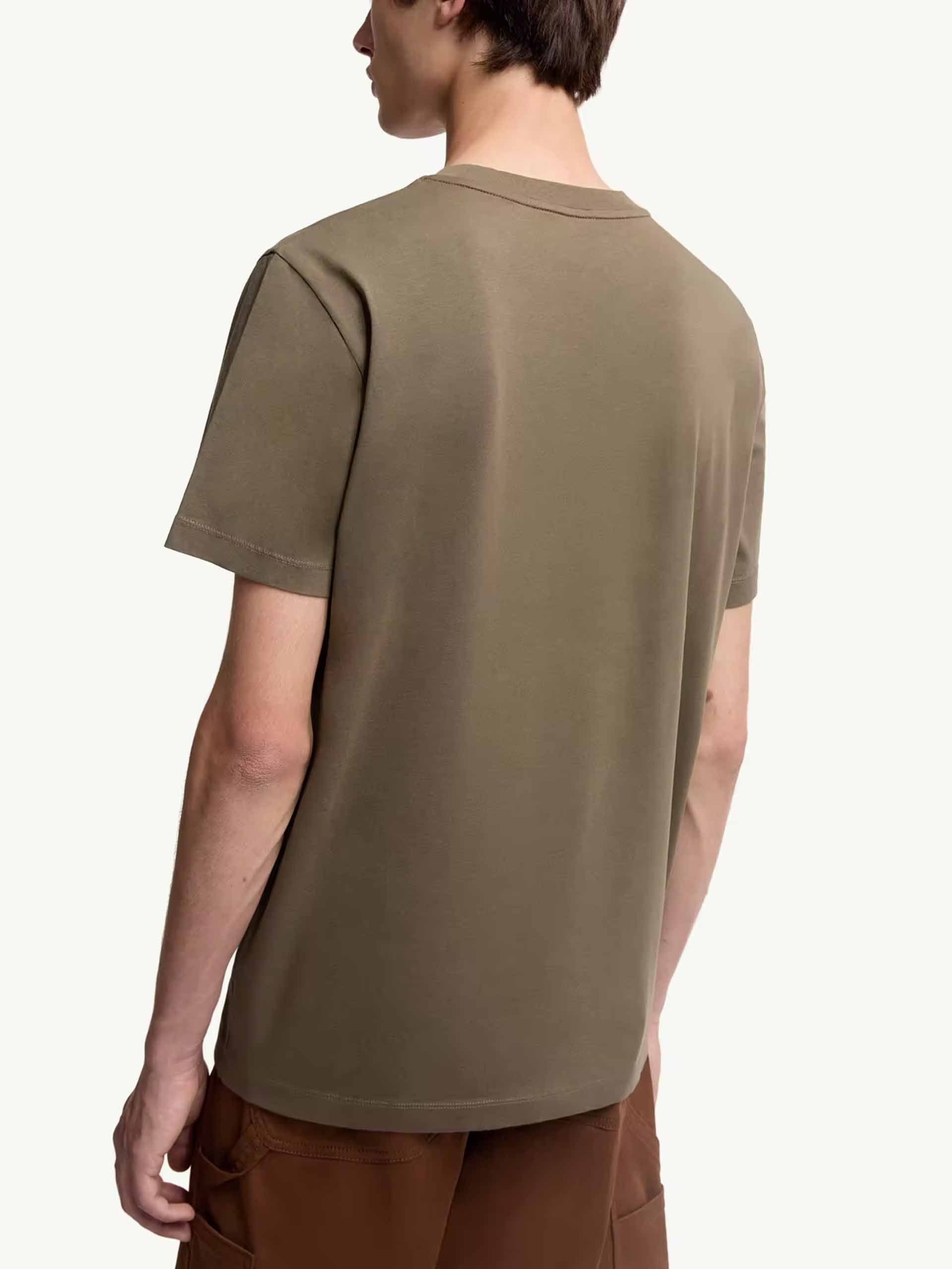 MONCLER - T-Shirt mit Logo im 3er-Pack für Herren in Olivgrün Schwarz Weiß