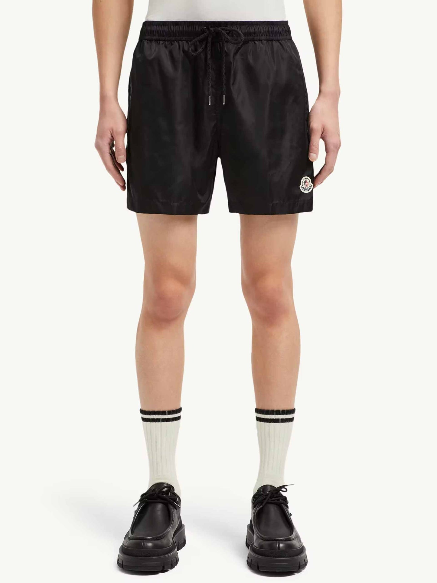 Badeshorts mit Logo-Aufnäher für Herren