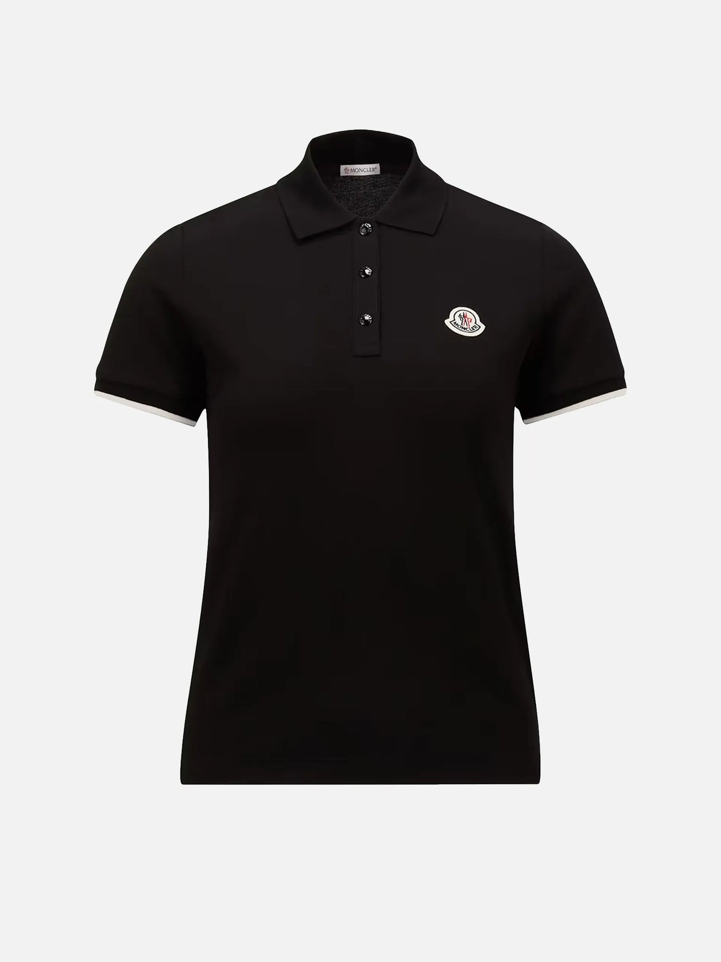 MONCLER - Piqué-Poloshirt mit Logo für Damen in Schwarz - Black