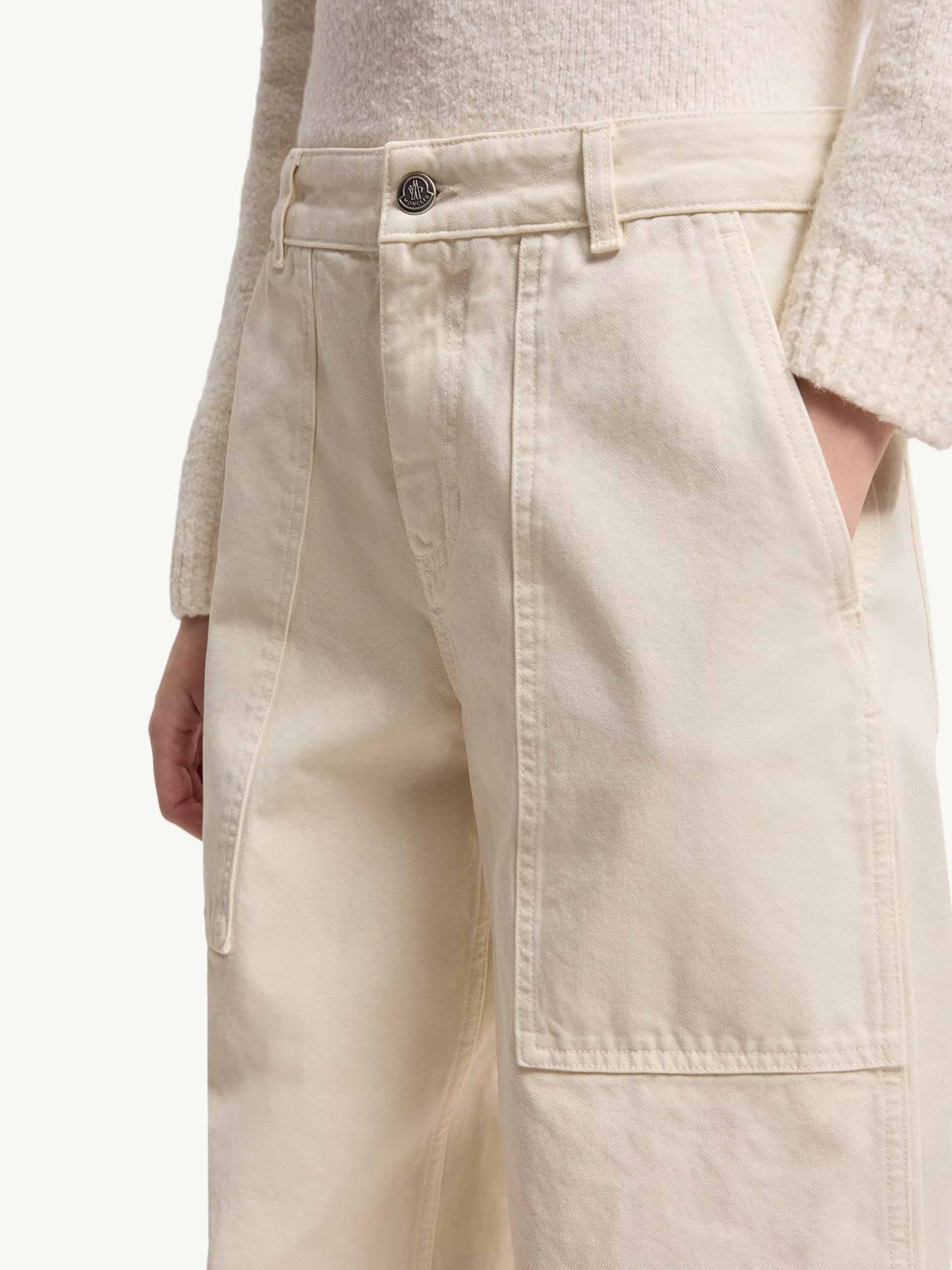 Wide-Leg Hose aus Baumwolle für Damen