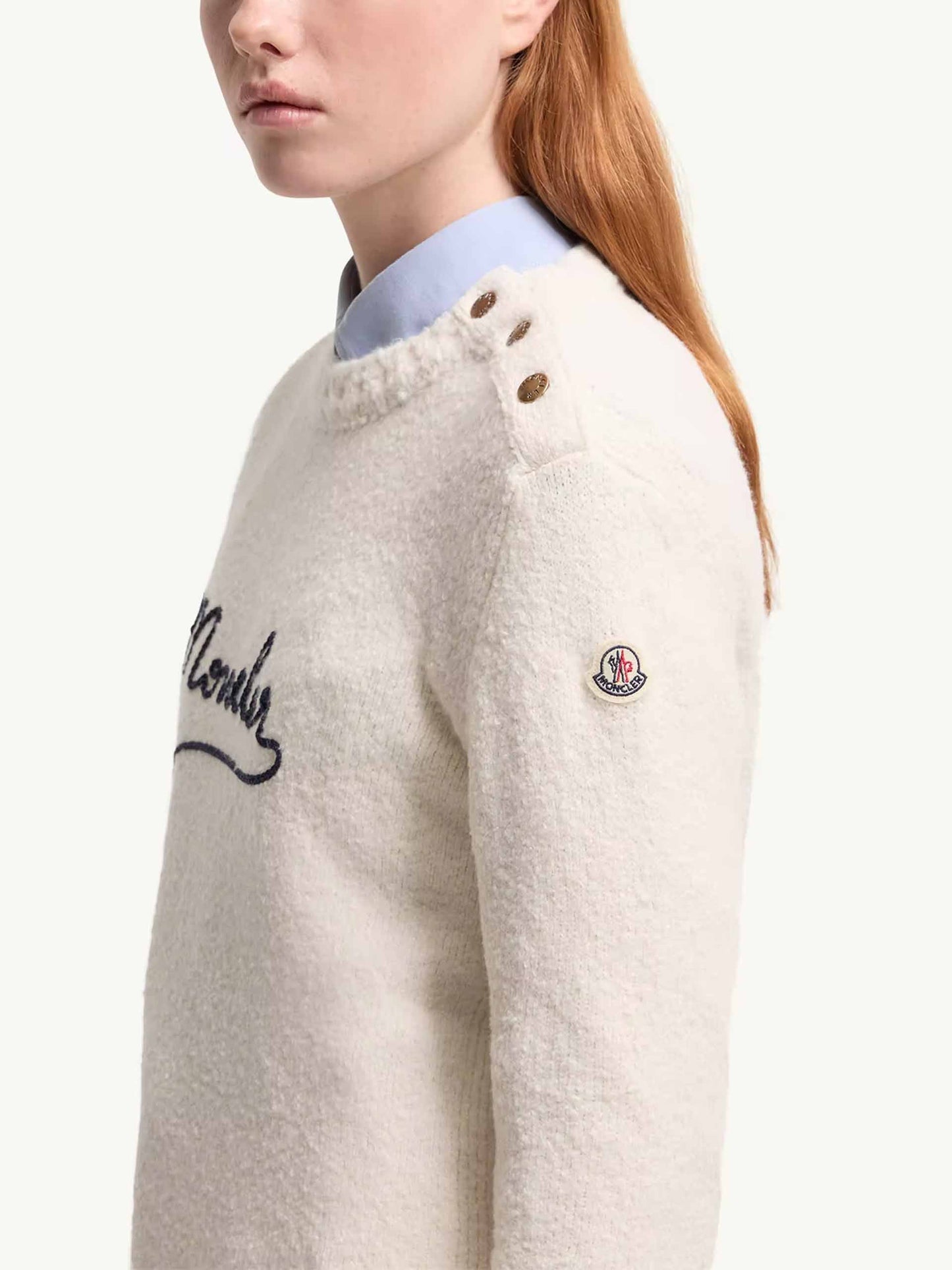 Pullover aus Baumwolle mit Logo für Damen