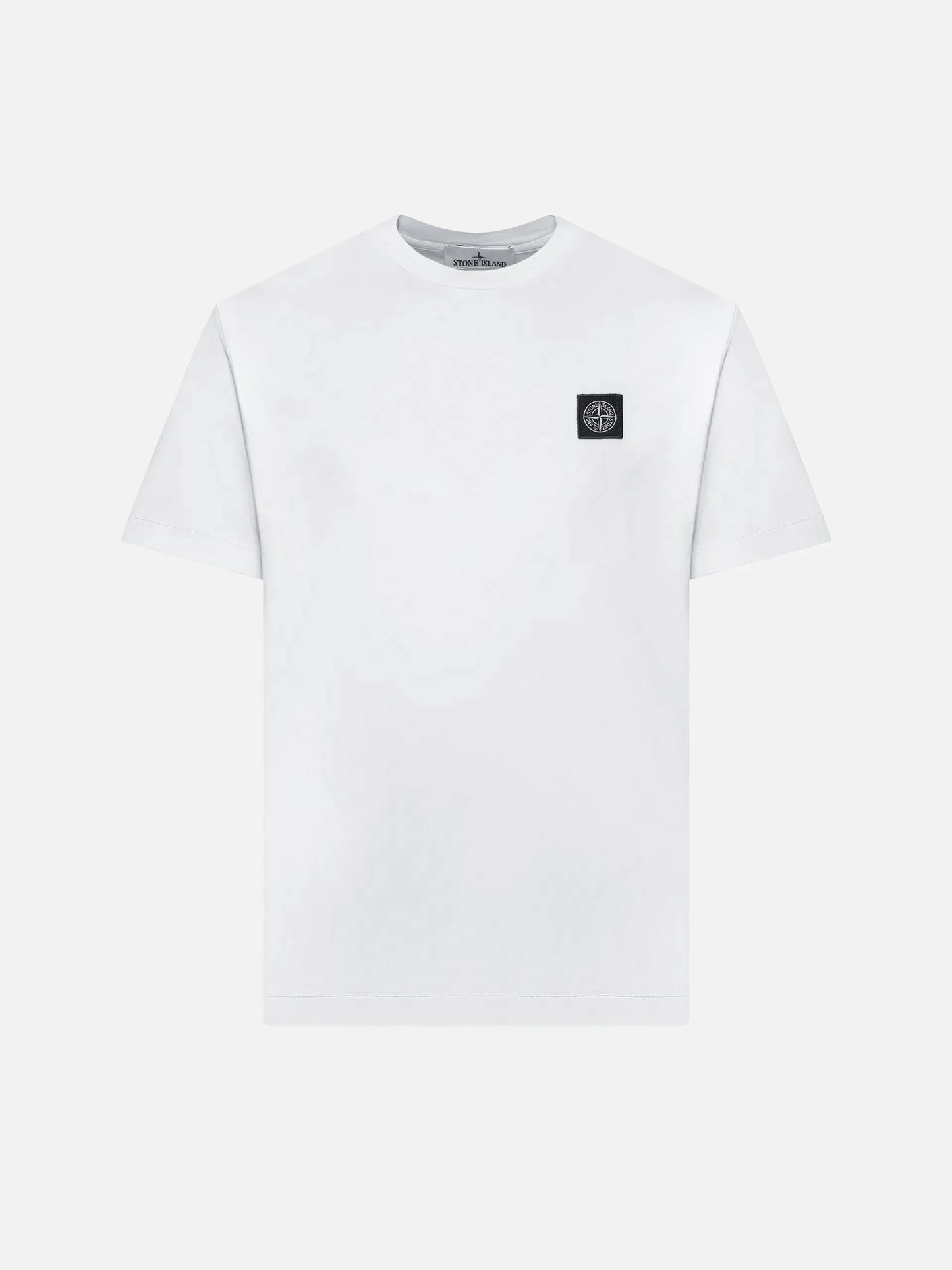 STONE ISLAND - Basic-T-Shirt mit Logo-Patch für Herren Hellblau - Light blue
